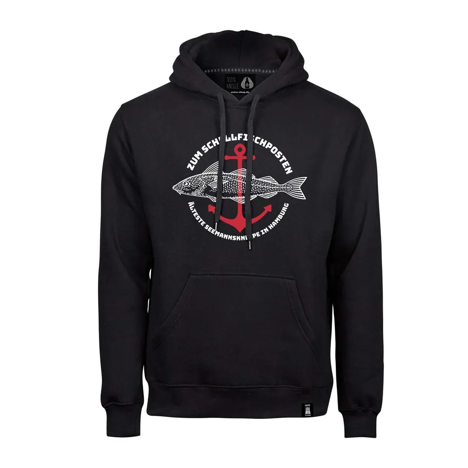 astra-hoodie-schellfischposten-unisex-schwarz-kapuzenpullover image 1