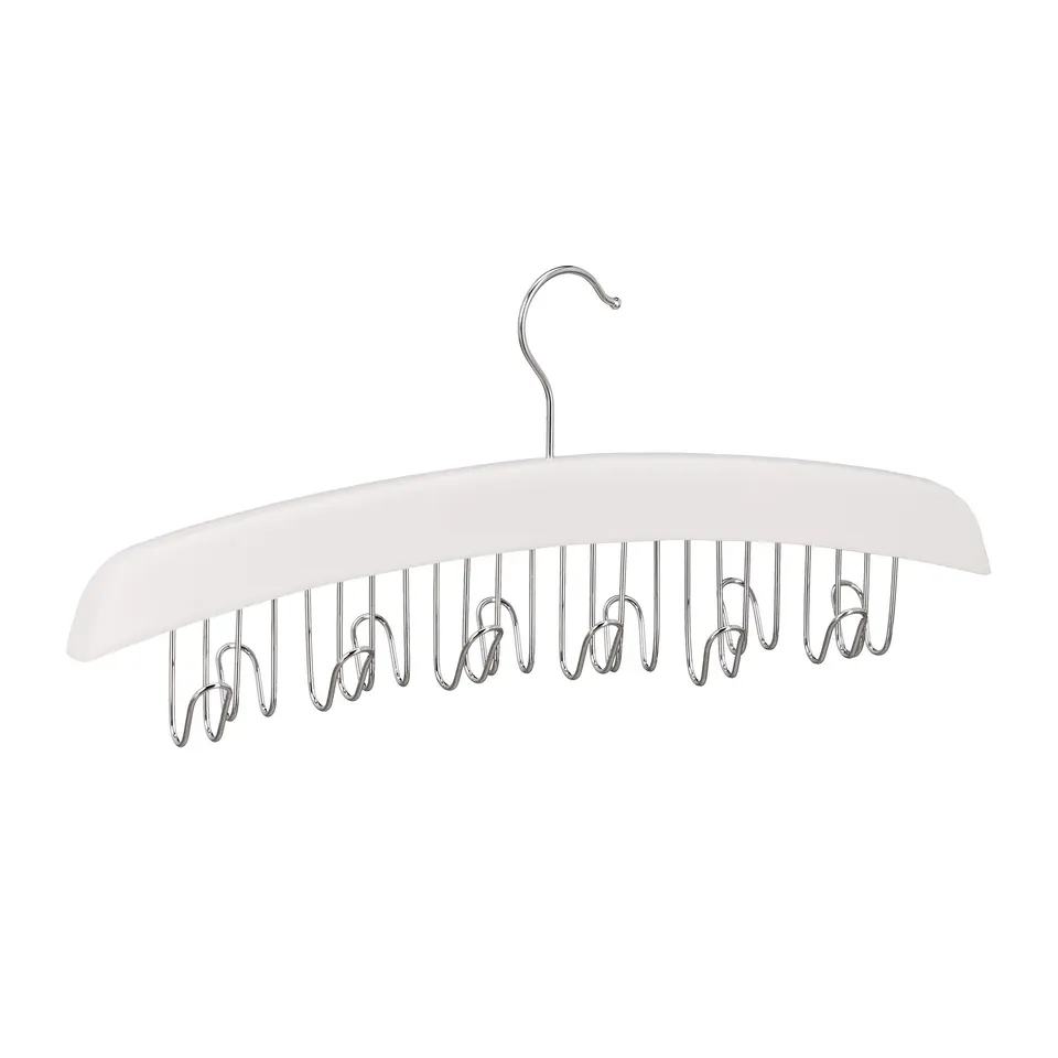 relaxdays-g-rtelhalter-kleiderschrank-12-haken-360-lotusholz-wei image 1