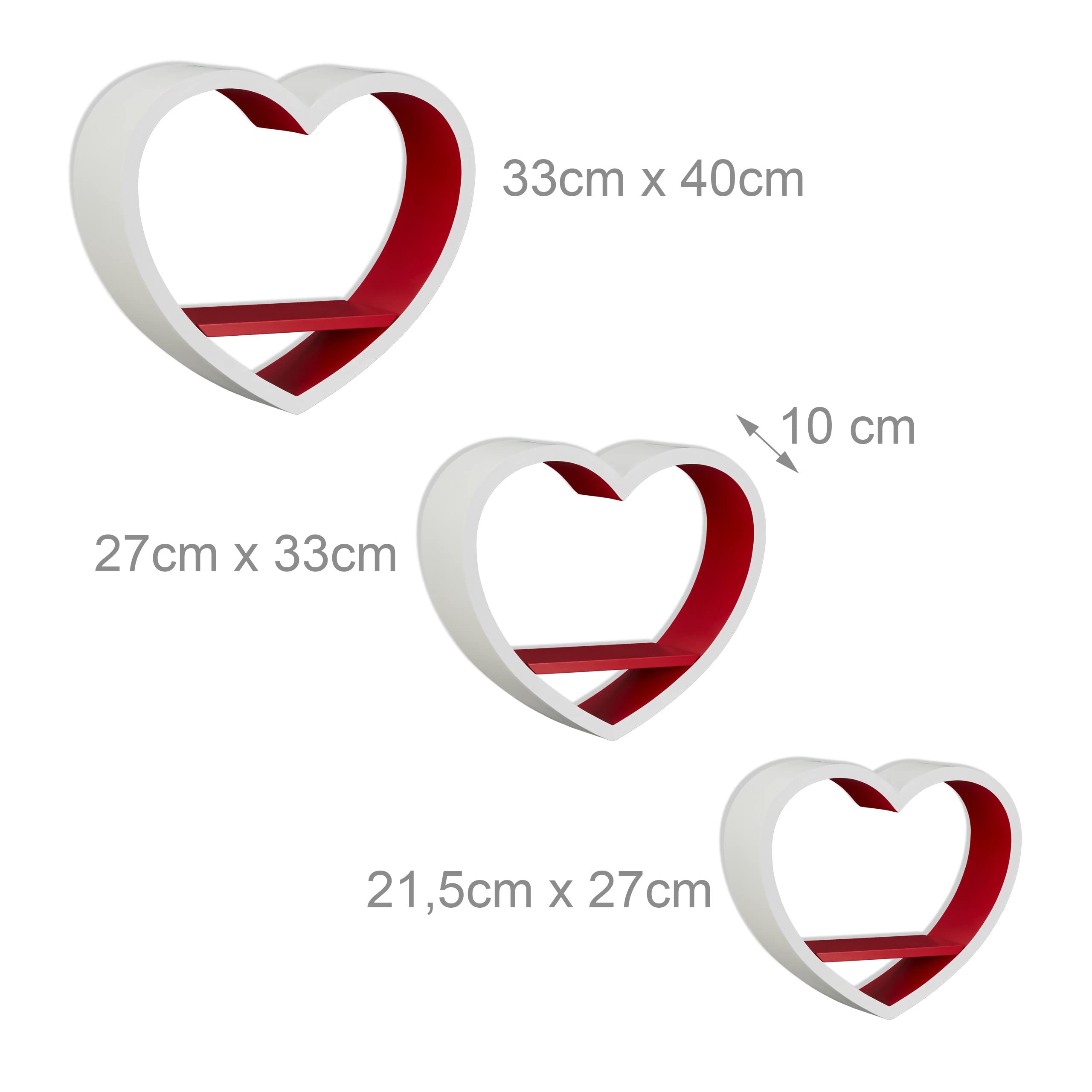 relaxdays-wandregal-herz-3er-set-wei-rot-bis-6kg-10x40x33cm image 3