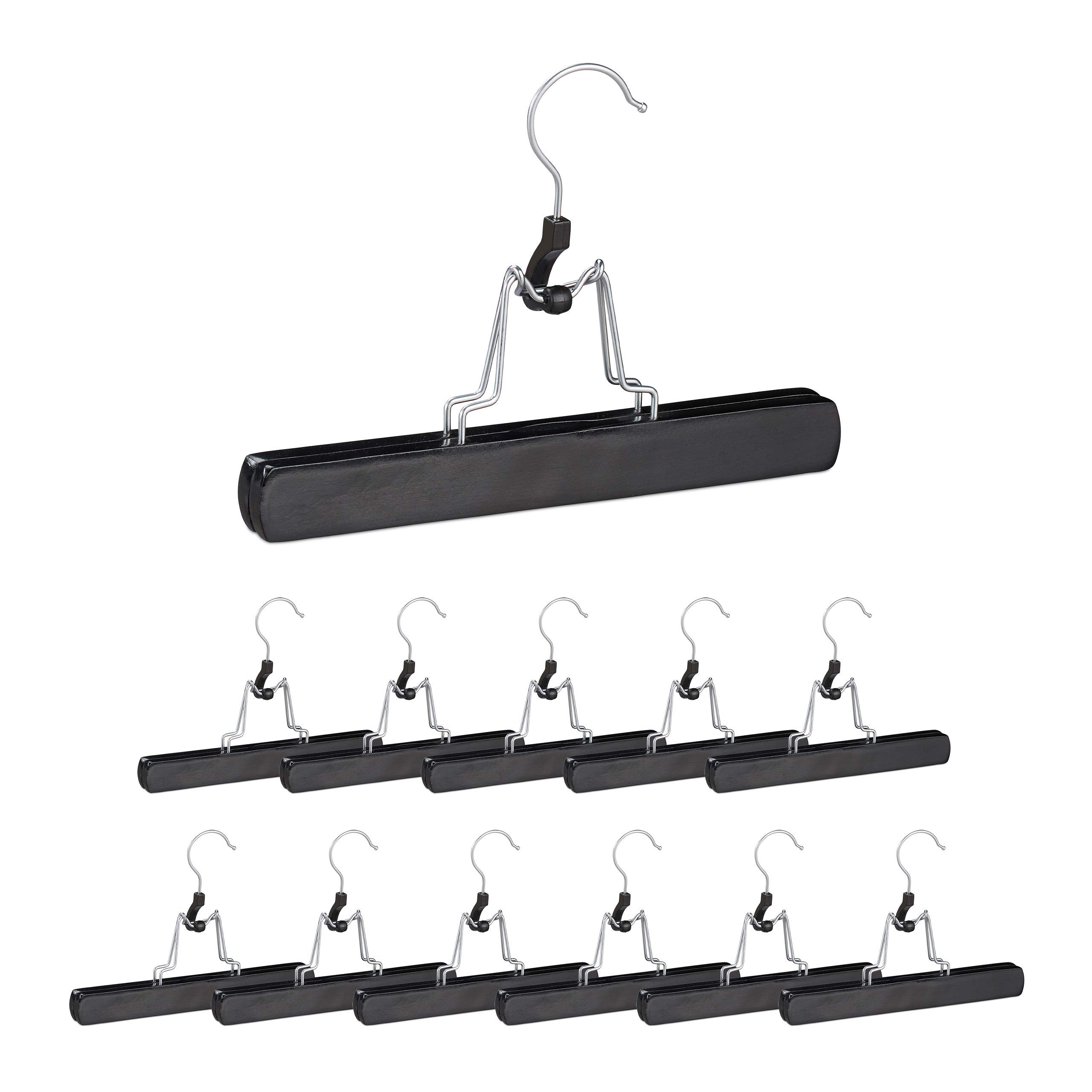 relaxdays-hosenspanner-holz-12er-set-klemmb-gel-schwarz image 1