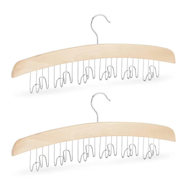 relaxdays-g-rtelhalter-f-r-kleiderschrank-12-haken-aus-lotusholz image 1