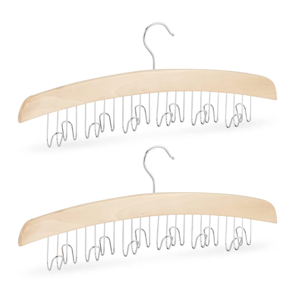 relaxdays-g-rtelhalter-f-r-kleiderschrank-12-haken-aus-lotusholz image 1