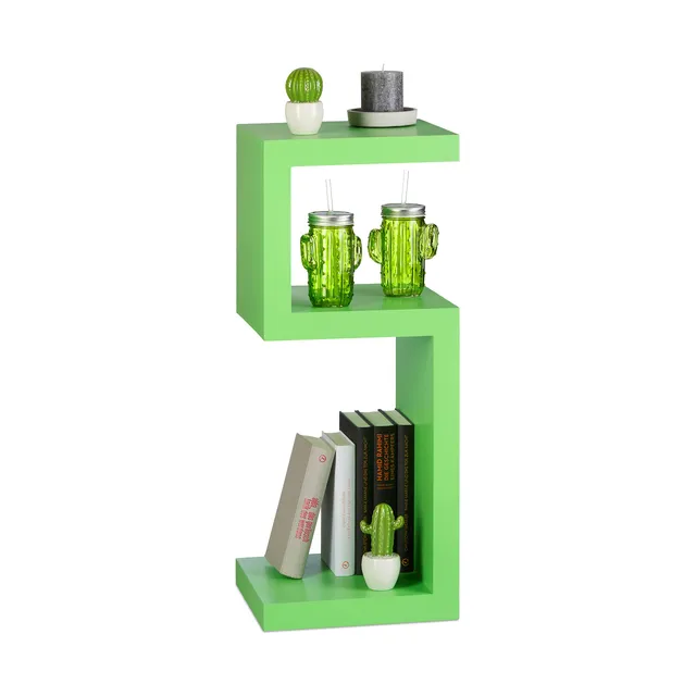 relaxdays-standregal-retro-3-ebenen-75x30x30-cm-gr-n image 1
