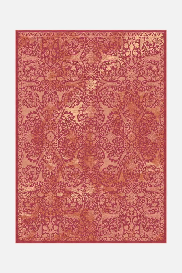 teppana-andorra-granit-teppich-waschbarer-perser-teppich-rot image 1