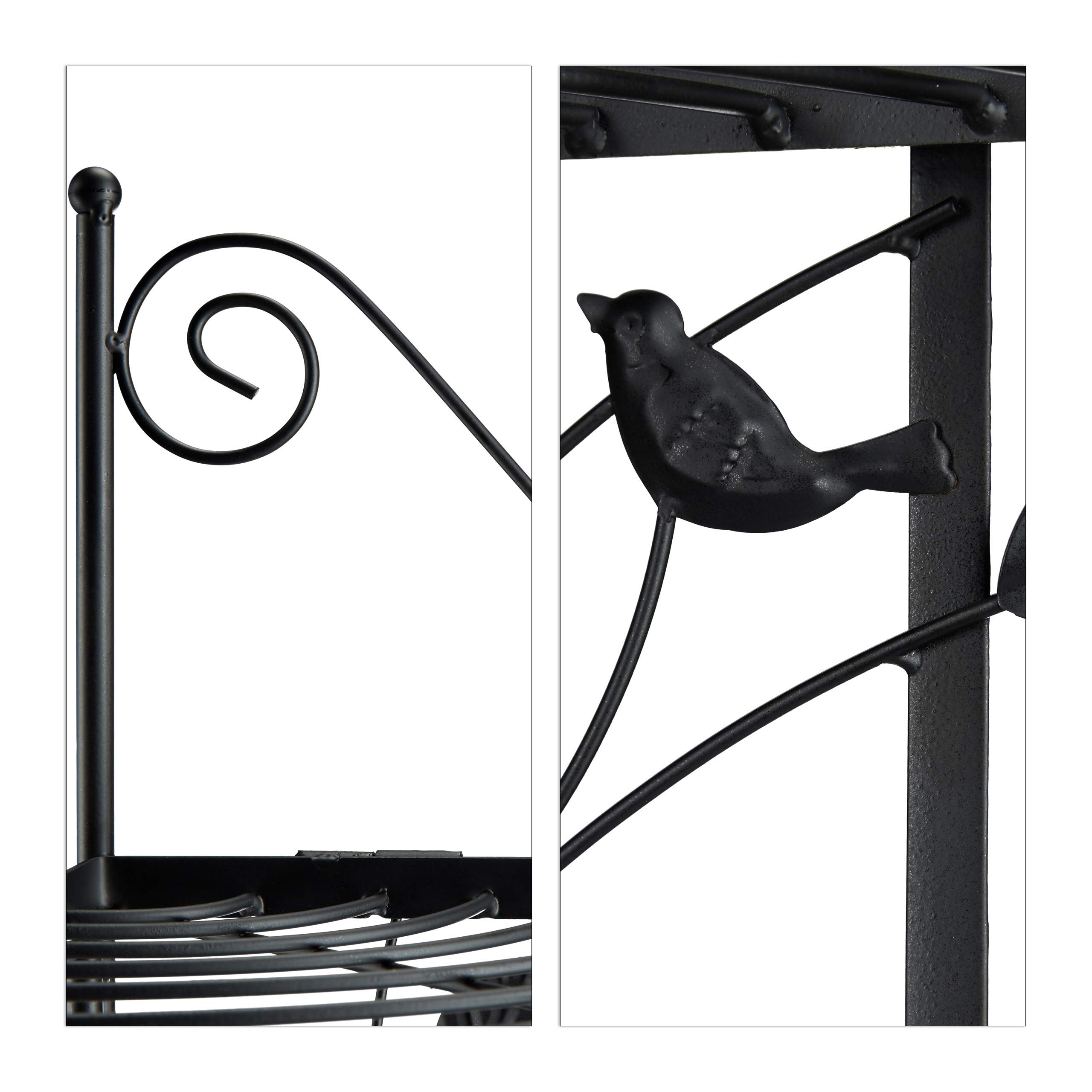relaxdays-pflanzentreppe-ecke-goth-metall-5-ablagen-pflanzenregal-schwarz image 4