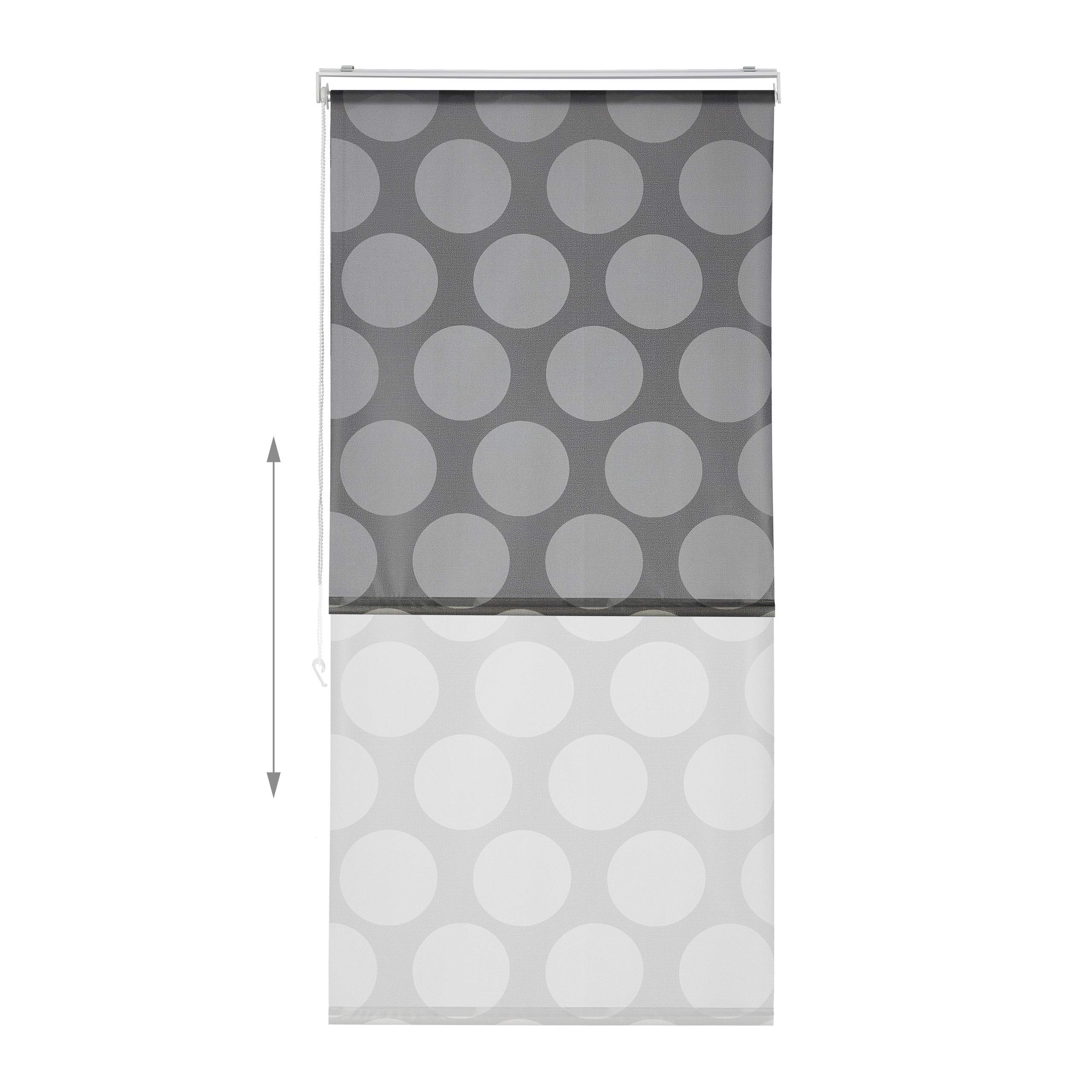 relaxdays-duschrollo-80x240-cm-seilzug-grau-punkte image 6