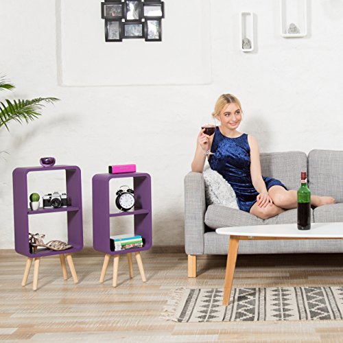 relaxdays-standregal-2-f-cher-schmal-mdf-78x40x20-cm-gr-n-mit-holzbeinen image 7