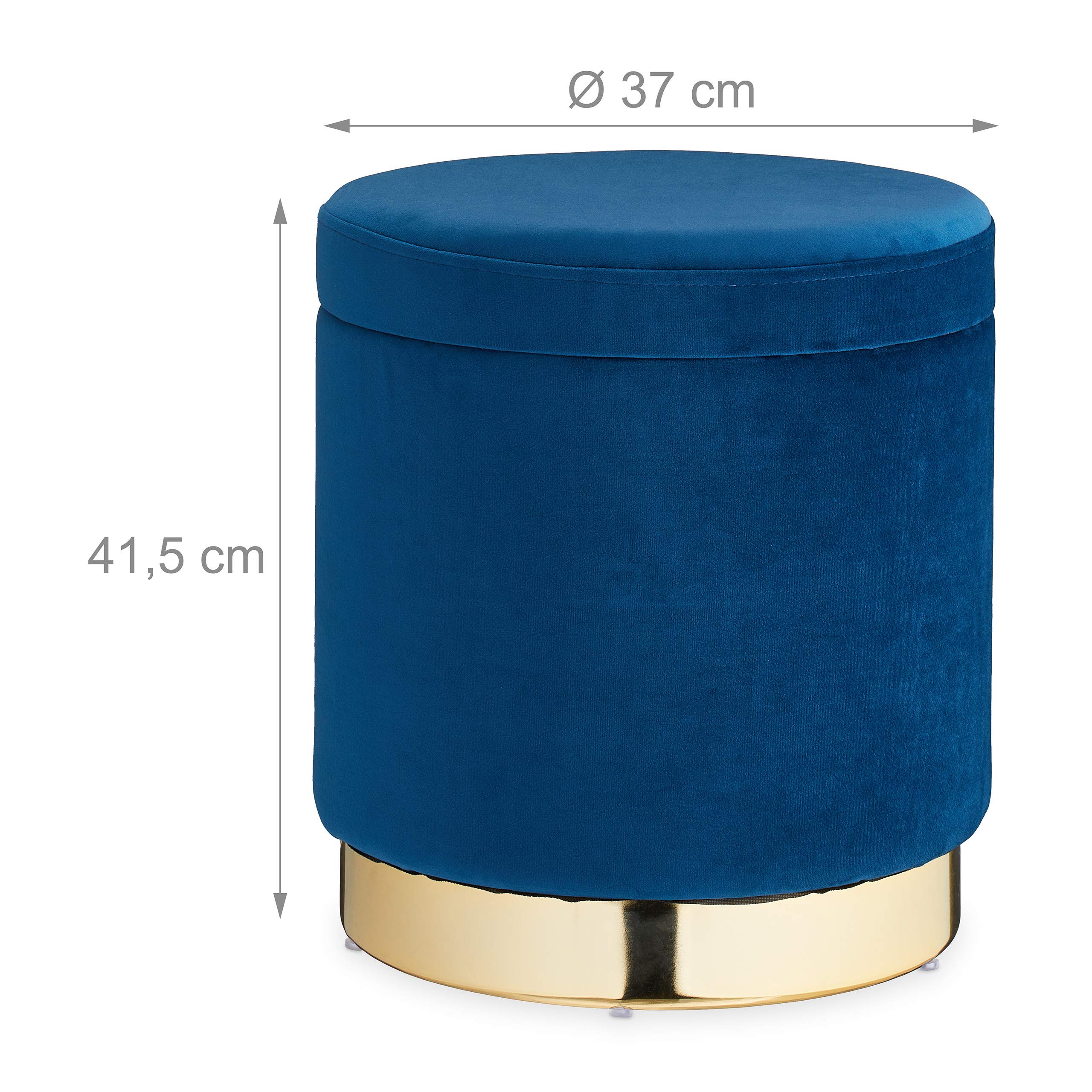 relaxdays-samthocker-rund-mit-stauraum-blau-gold-37-cm image 3