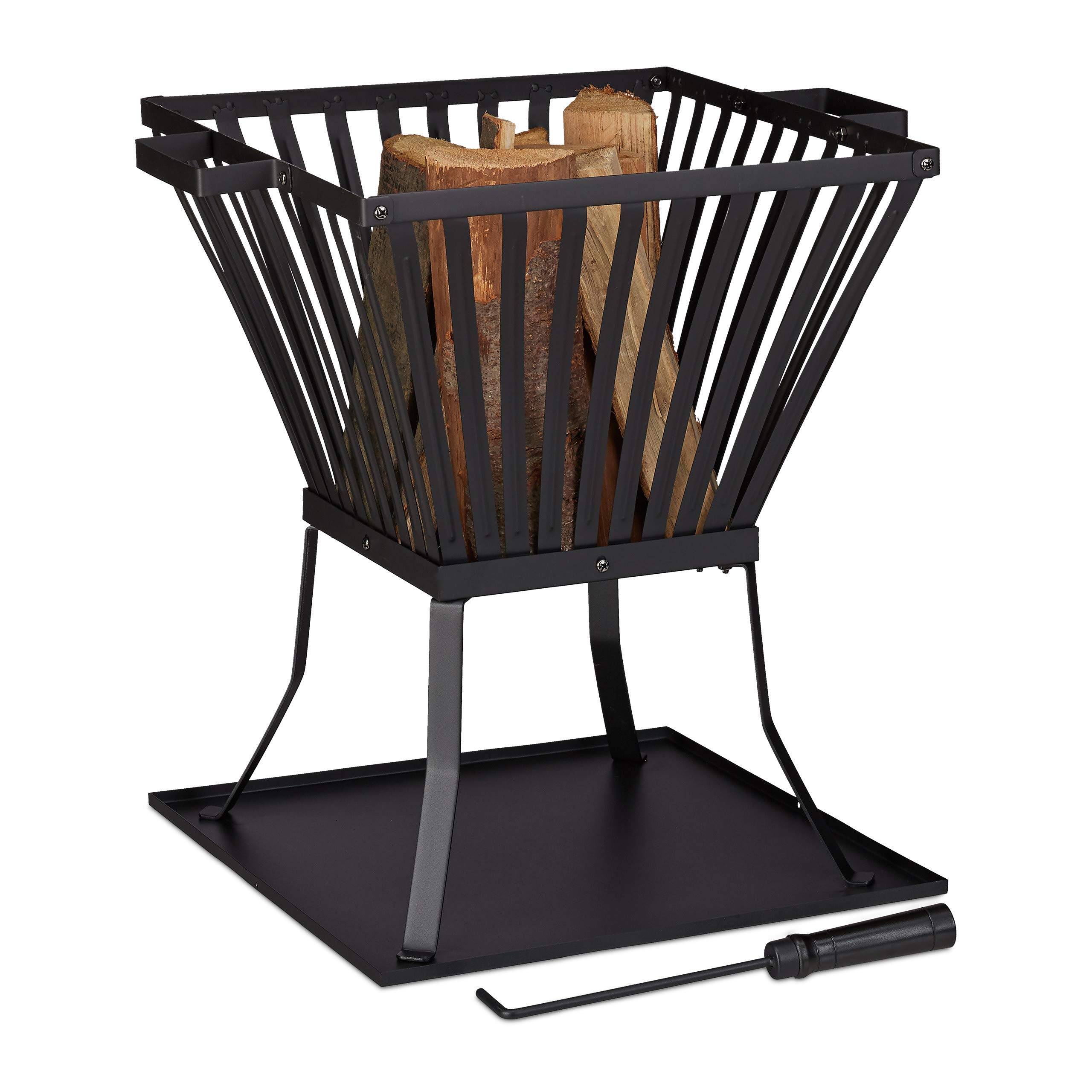 relaxdays-feuerkorb-xl-56x56-5x45-cm-feuerschale-f-r-holz-in-schwarz-mit-sch-rha image 1