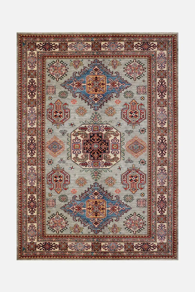 teppana-malihe-kazak-teppich-waschbarer-mehrfarbiger-indoor-teppich image 1