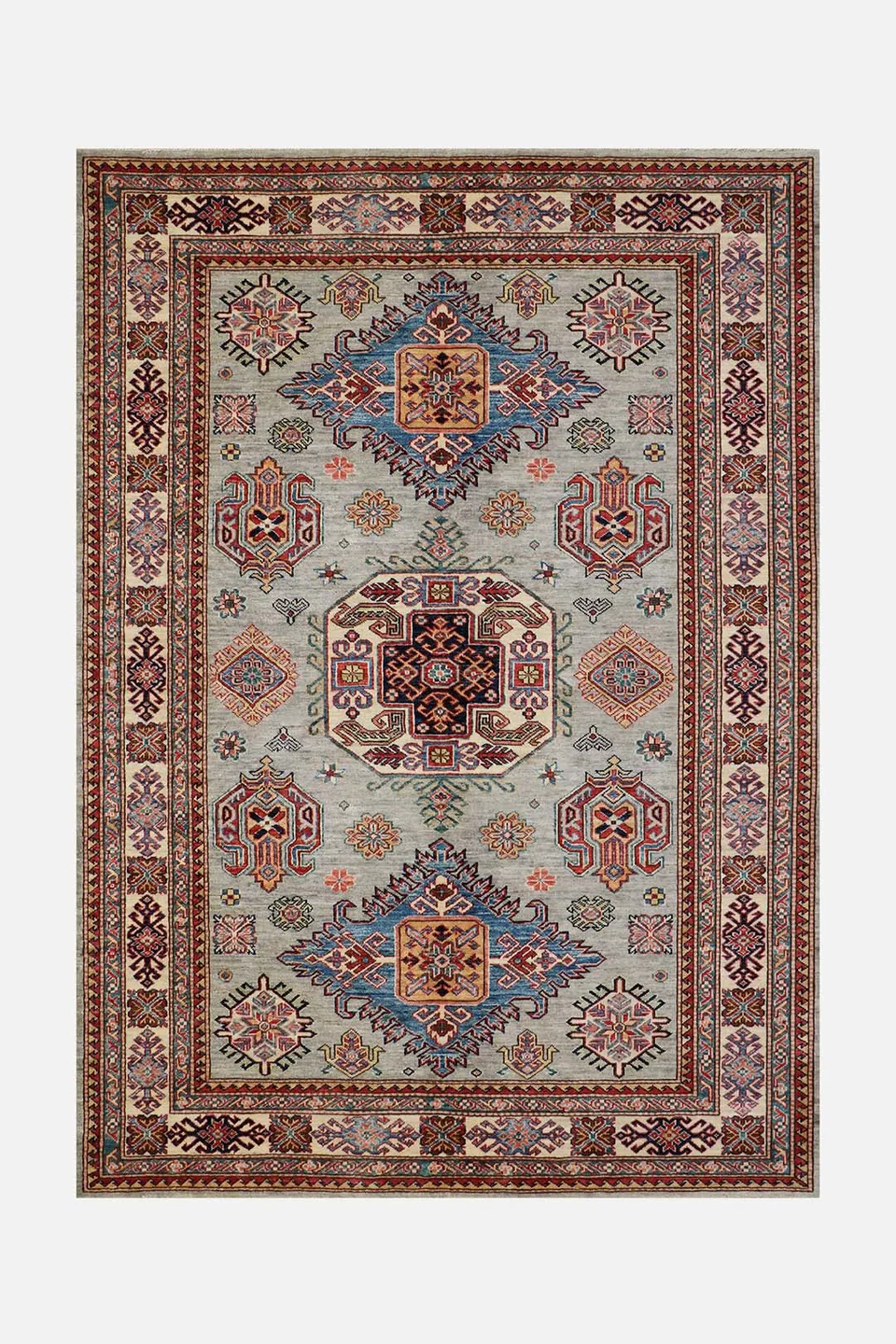 teppana-malihe-kazak-teppich-waschbarer-mehrfarbiger-indoor-teppich image 1