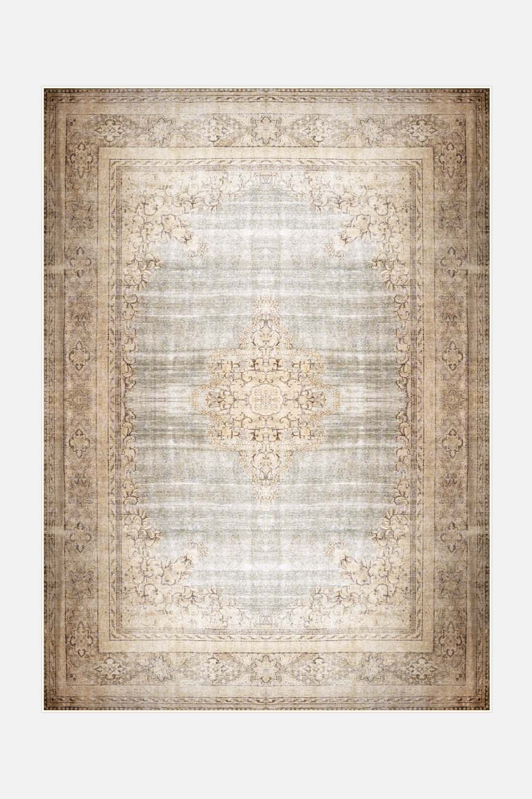 teppana-kimia-vintage-waschbarer-indoor-teppich-boho-braun image 1
