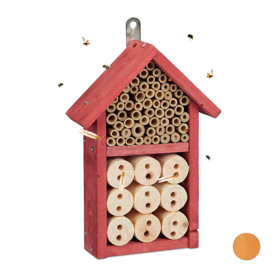 relaxdays-insektenhotel-bausatz-rot-insektenhaus-26-x-16-x-6-cm image 1