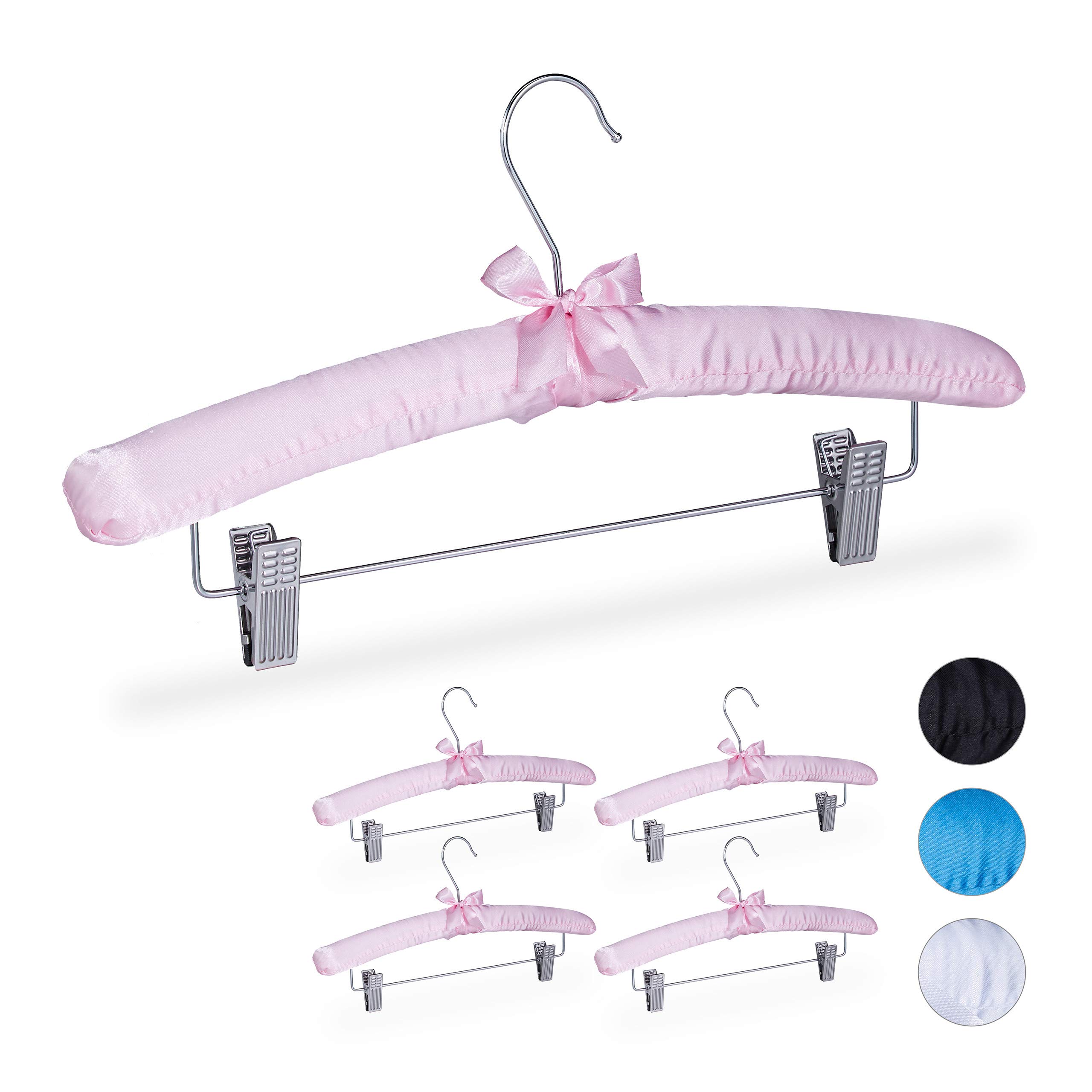 relaxdays-satin-kleiderb-gel-5er-set-38-cm-mit-clips-rosa image 1