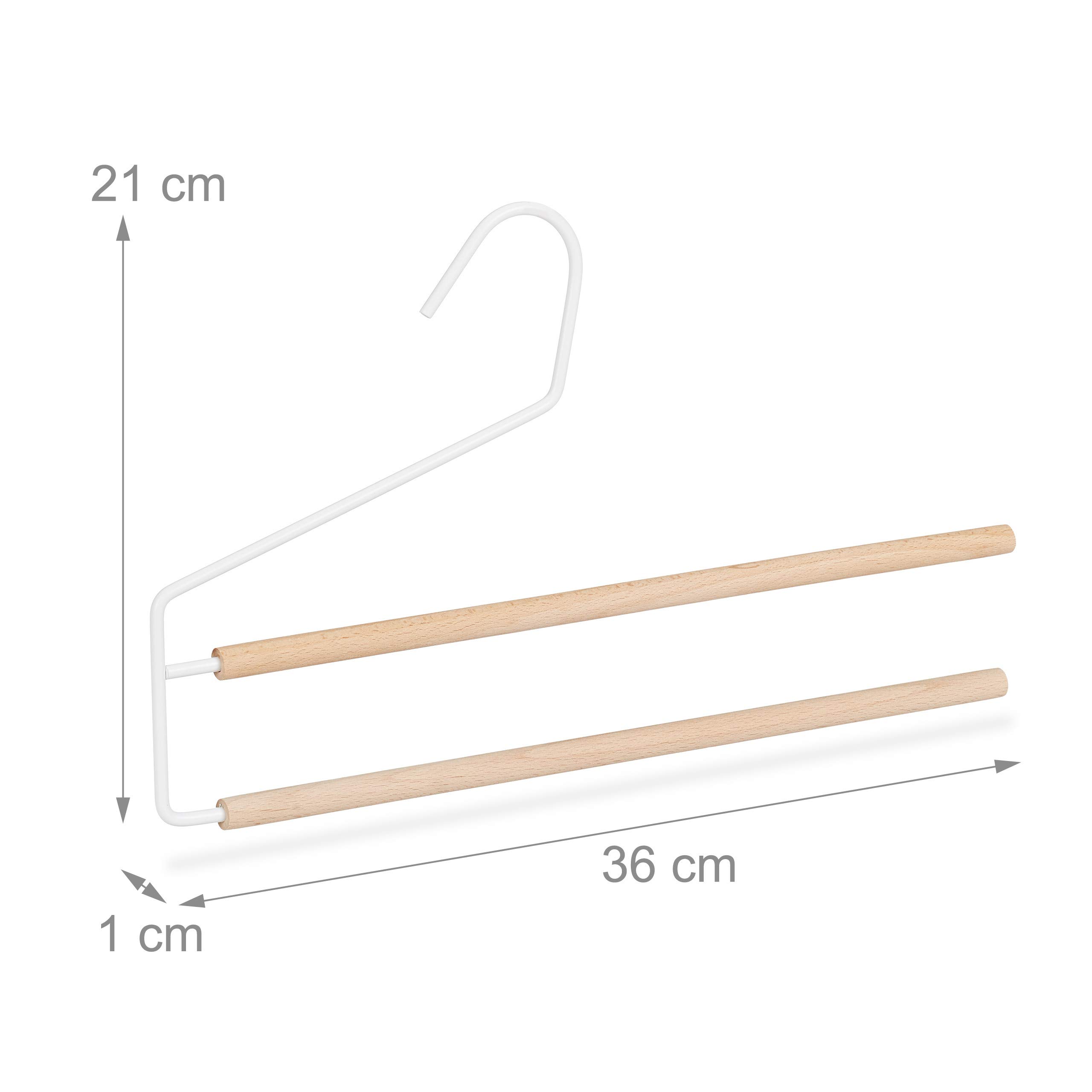 relaxdays-hosenb-gel-12er-set-holz-metall-wei-natur-2-stege image 4