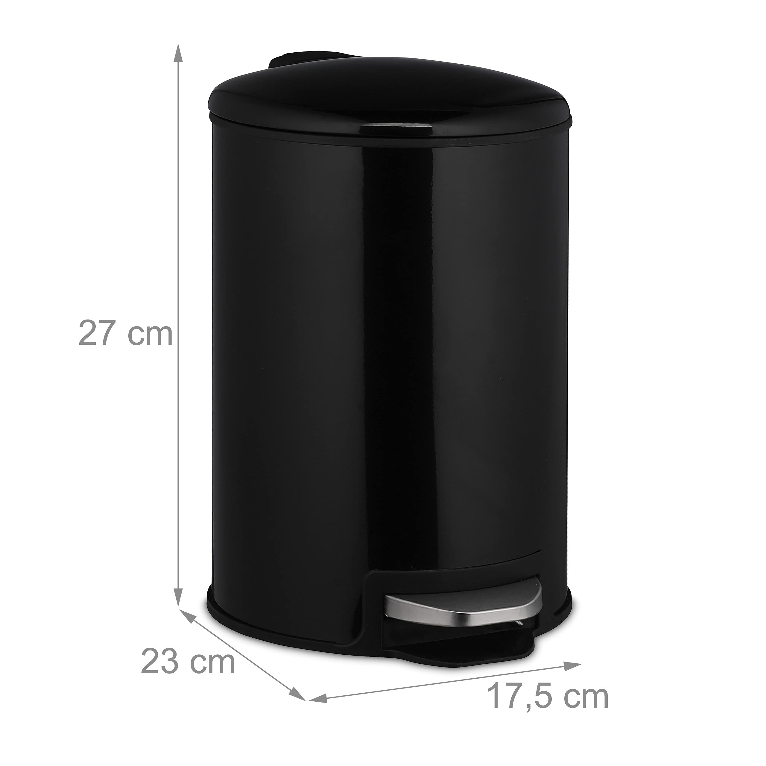 relaxdays-treteimer-3-liter-mit-absenkautomatik-in-schwarz image 4