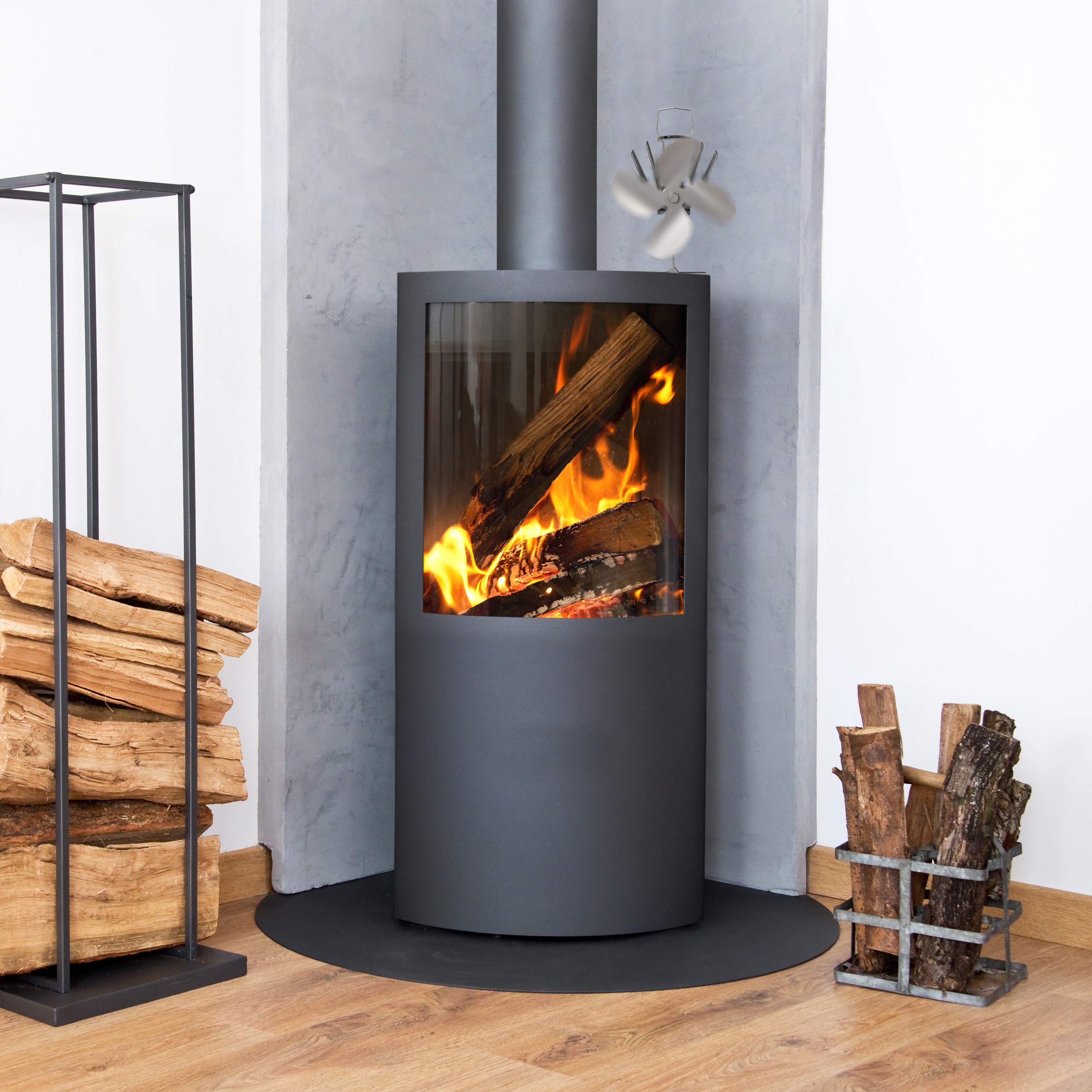 relaxdays-ofenventilator-ohne-strom-4-bl-tter-silber image 2