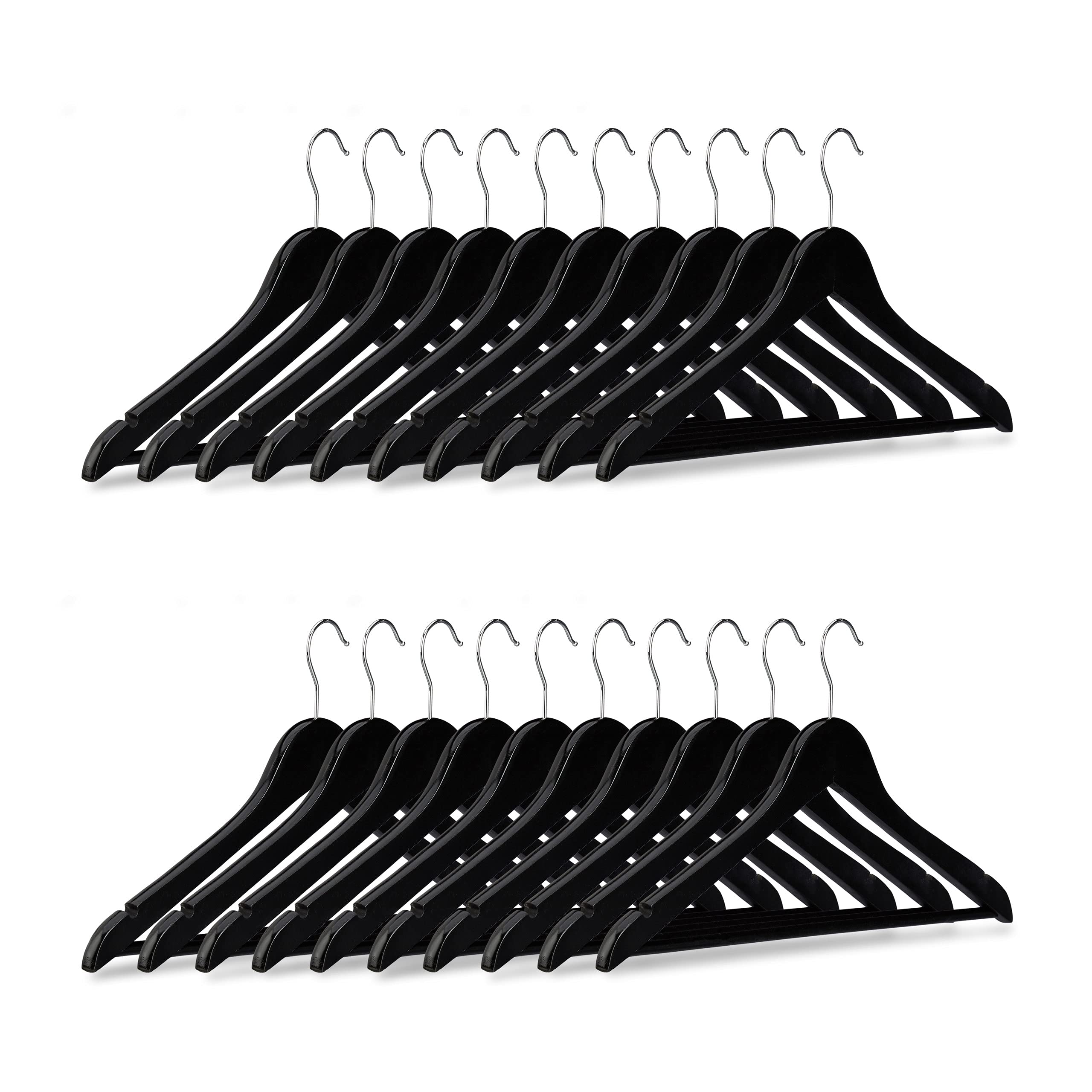 relaxdays-kleiderb-gel-holz-set-20er-pack-schwarz-mit-hosensteg image 1