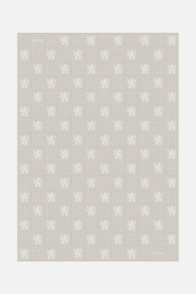 teppana-harry-potter-karo-greige-teppich-waschbar image 1
