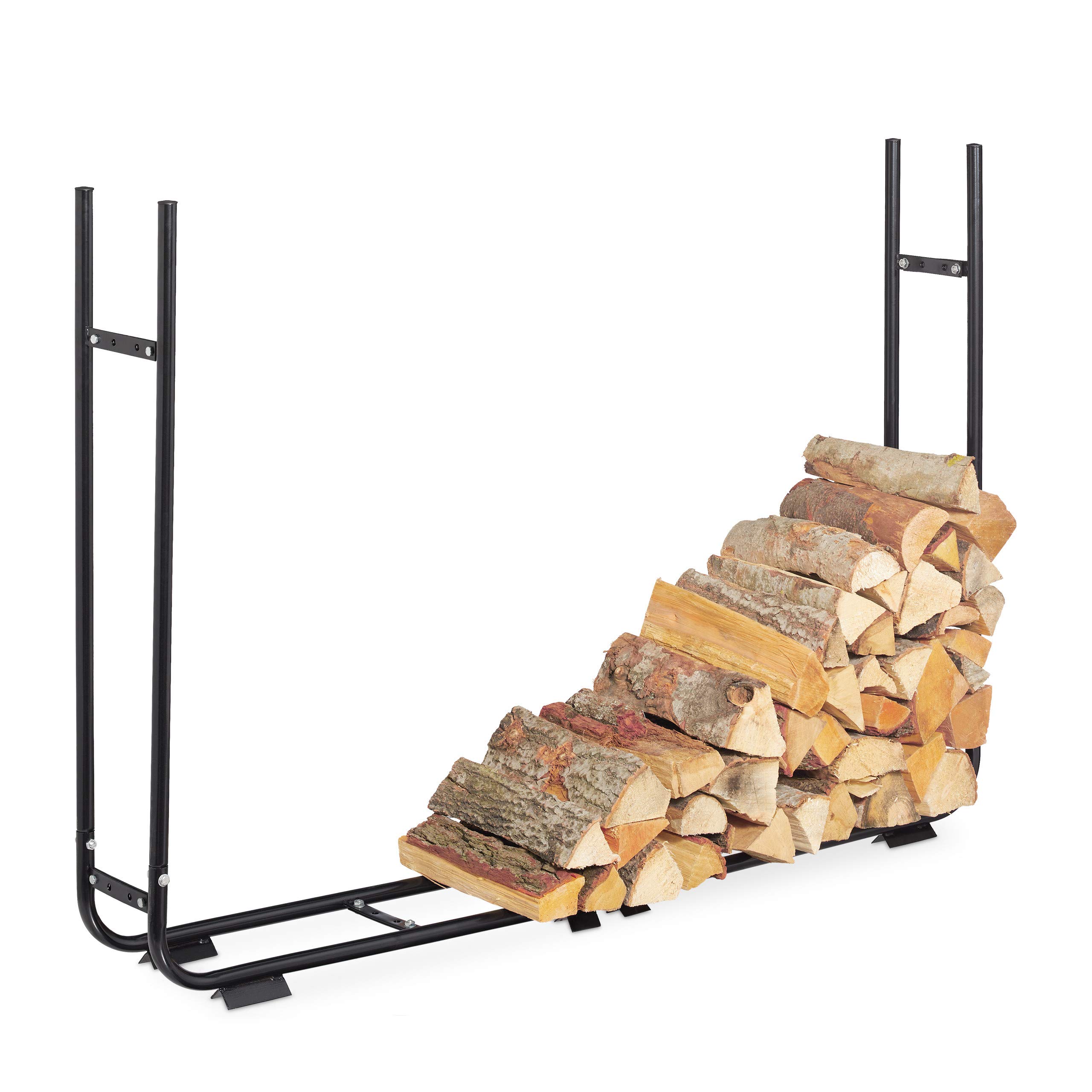 relaxdays-kaminholzregal-verstellbar-stahl-schwarz-148-220-cm image 1