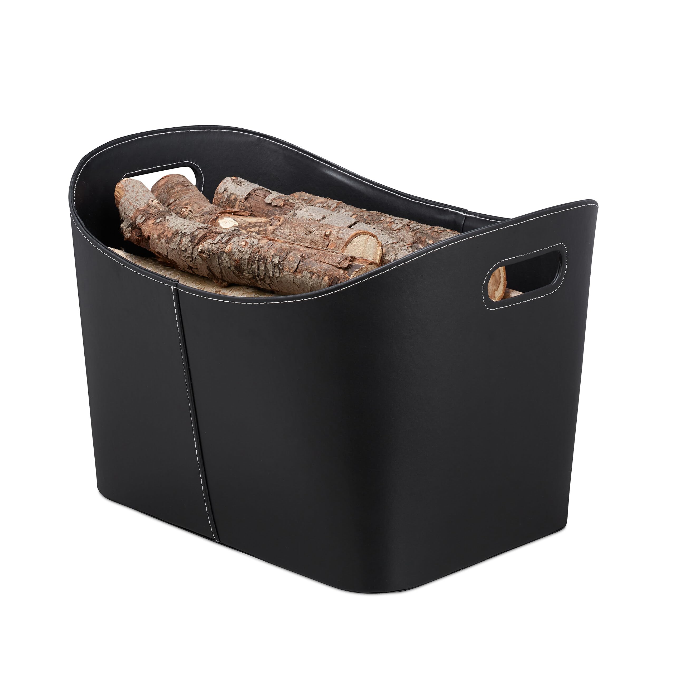 relaxdays-kaminholzkorb-kunstleder-l-oval-schwarz image 8