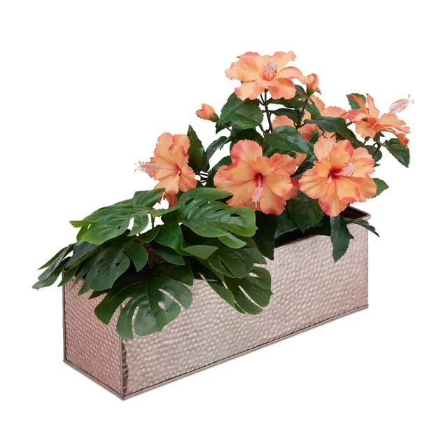 relaxdays-blumenkasten-metall-rechteckig-40x12-5-cm-kupfer-geh-mmert image 1