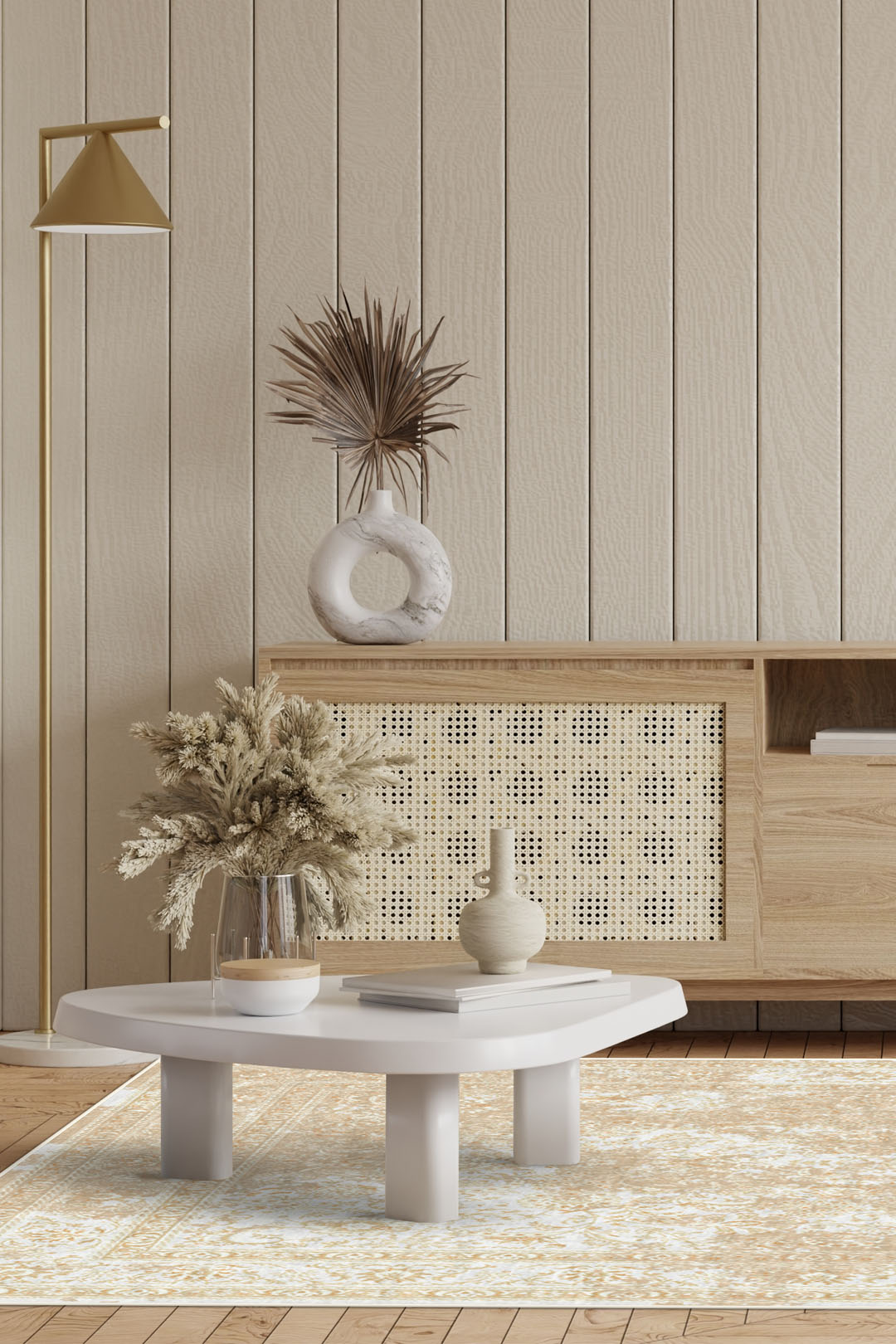 teppana-manu-beige-teppich-boho-waschbar image 4