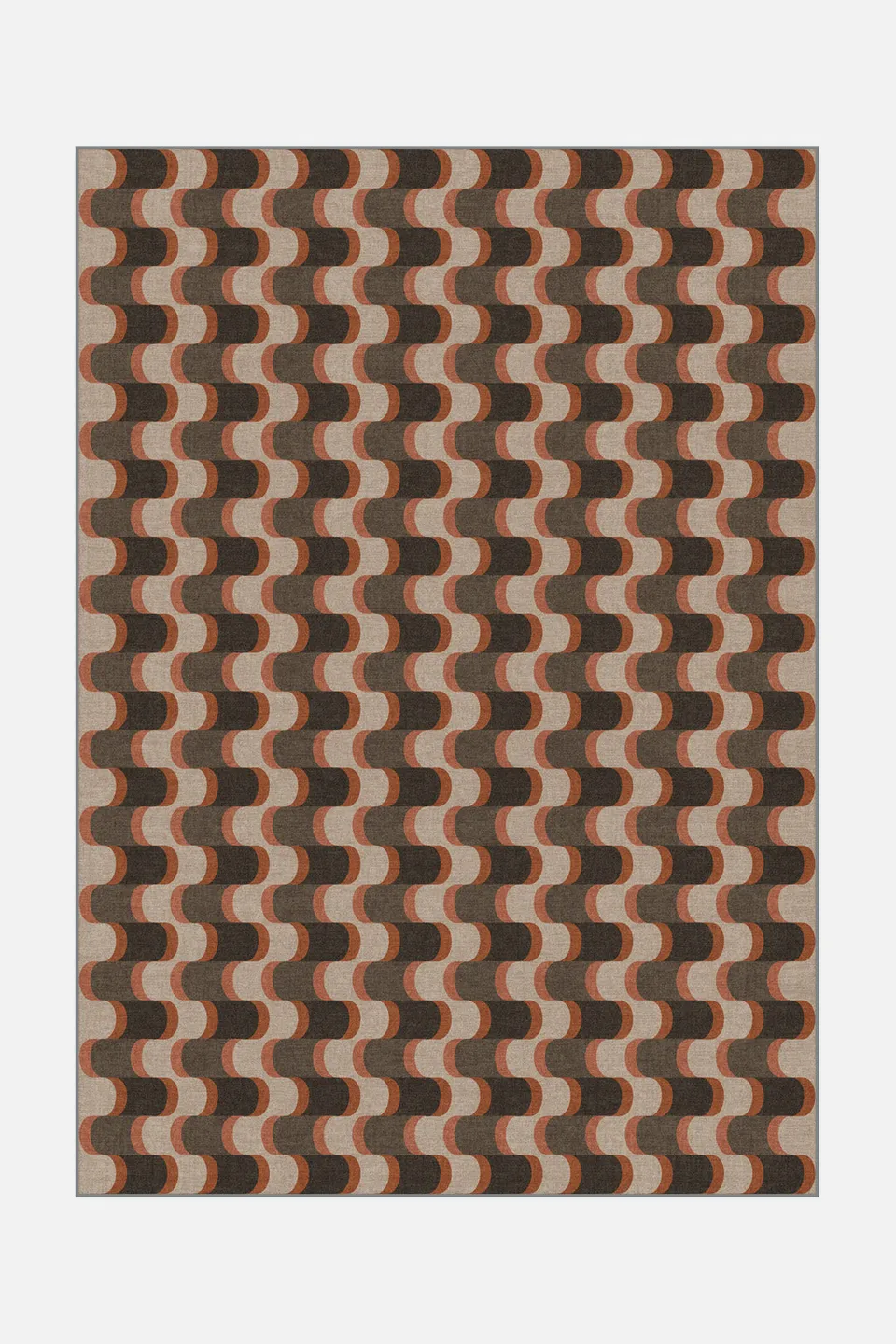 teppana-linea-kastanie-teppich-waschbarer-geometrie-teppich-braun image 1