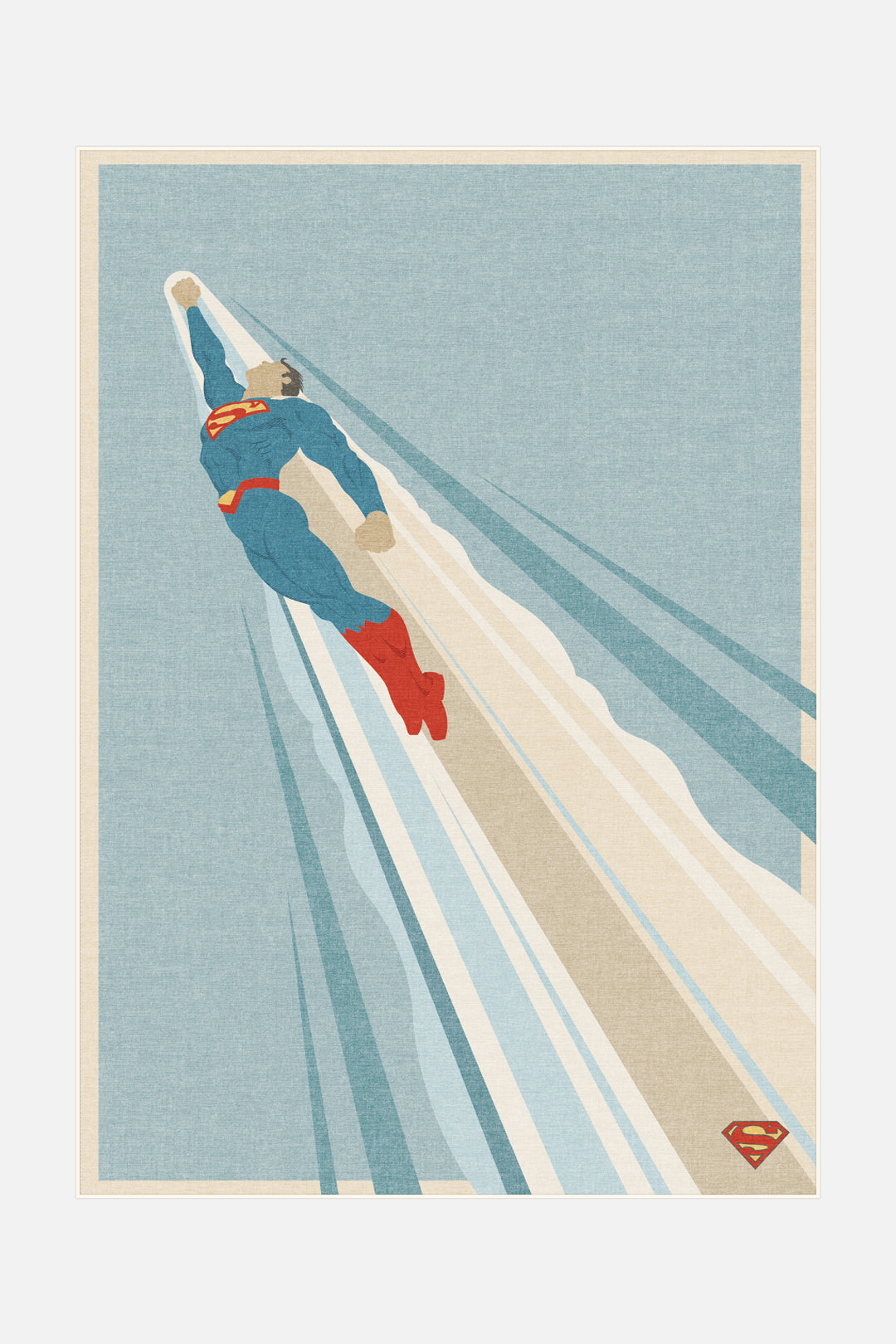 teppana-superman-flug-blau-teppich-waschbar image 1