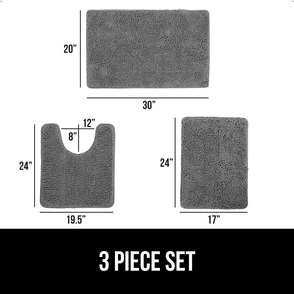 gorilla-grip-chenille-badteppich-3er-set-saugstark image 2