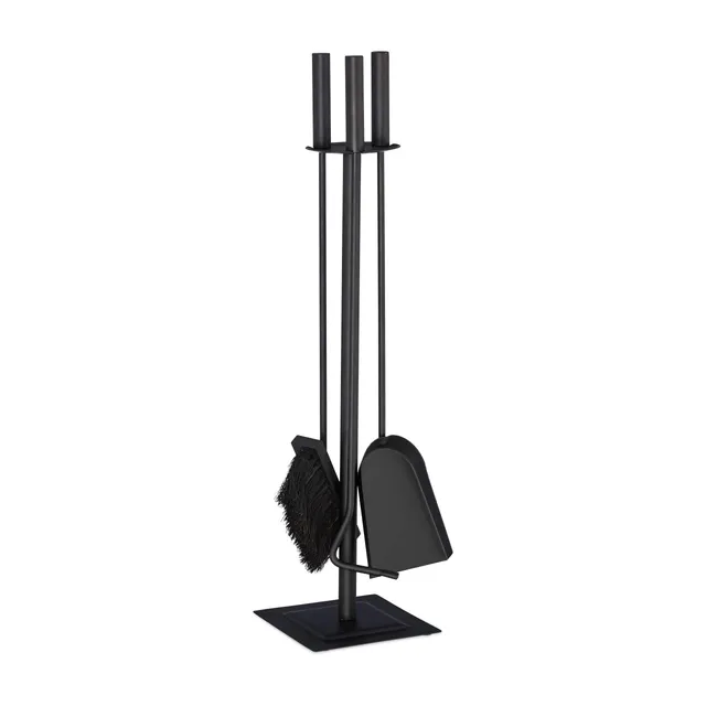 relaxdays-kaminbesteck-4-teilig-schwarz-61-cm image 1