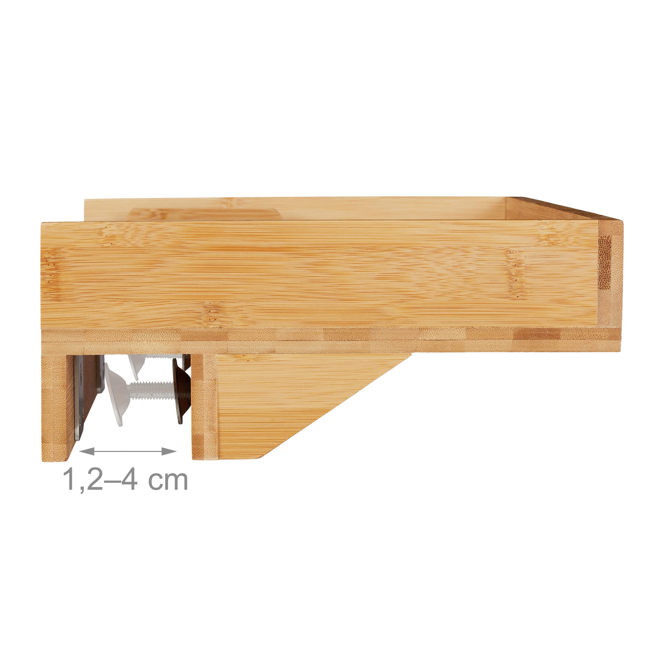 relaxdays-bettablage-bambus-zum-anklemmen-getr-nkehalter-9-cm-natur image 5