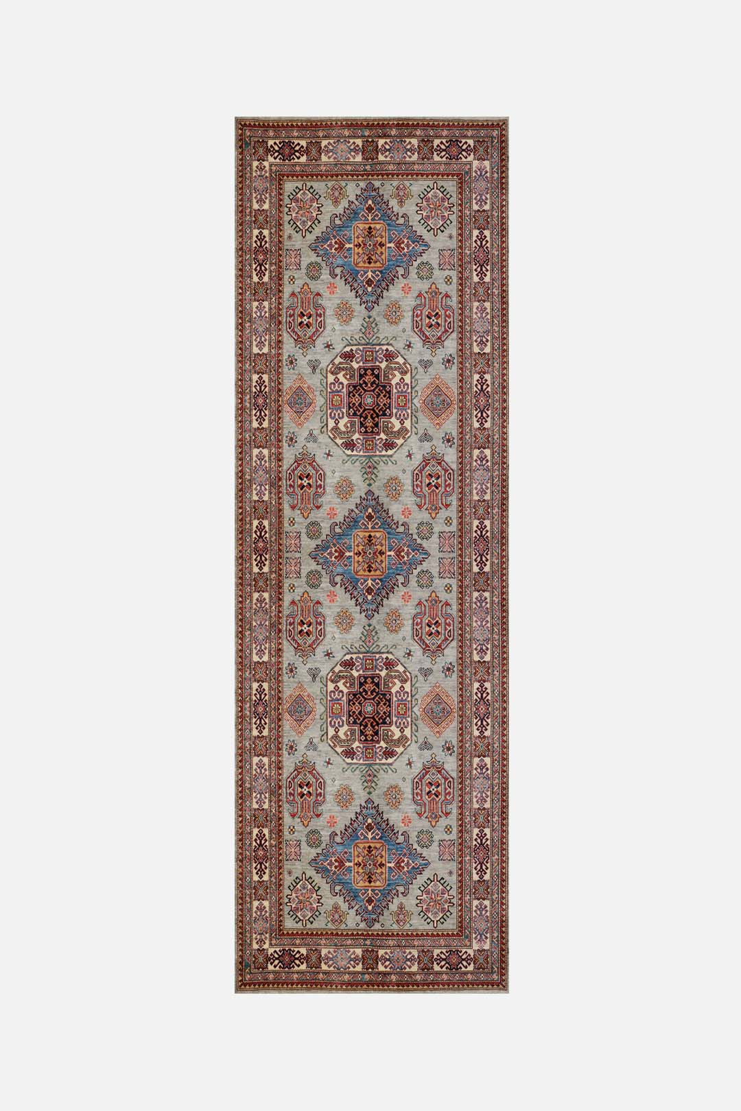 teppana-malihe-kazak-teppich-waschbarer-mehrfarbiger-indoor-teppich image 5