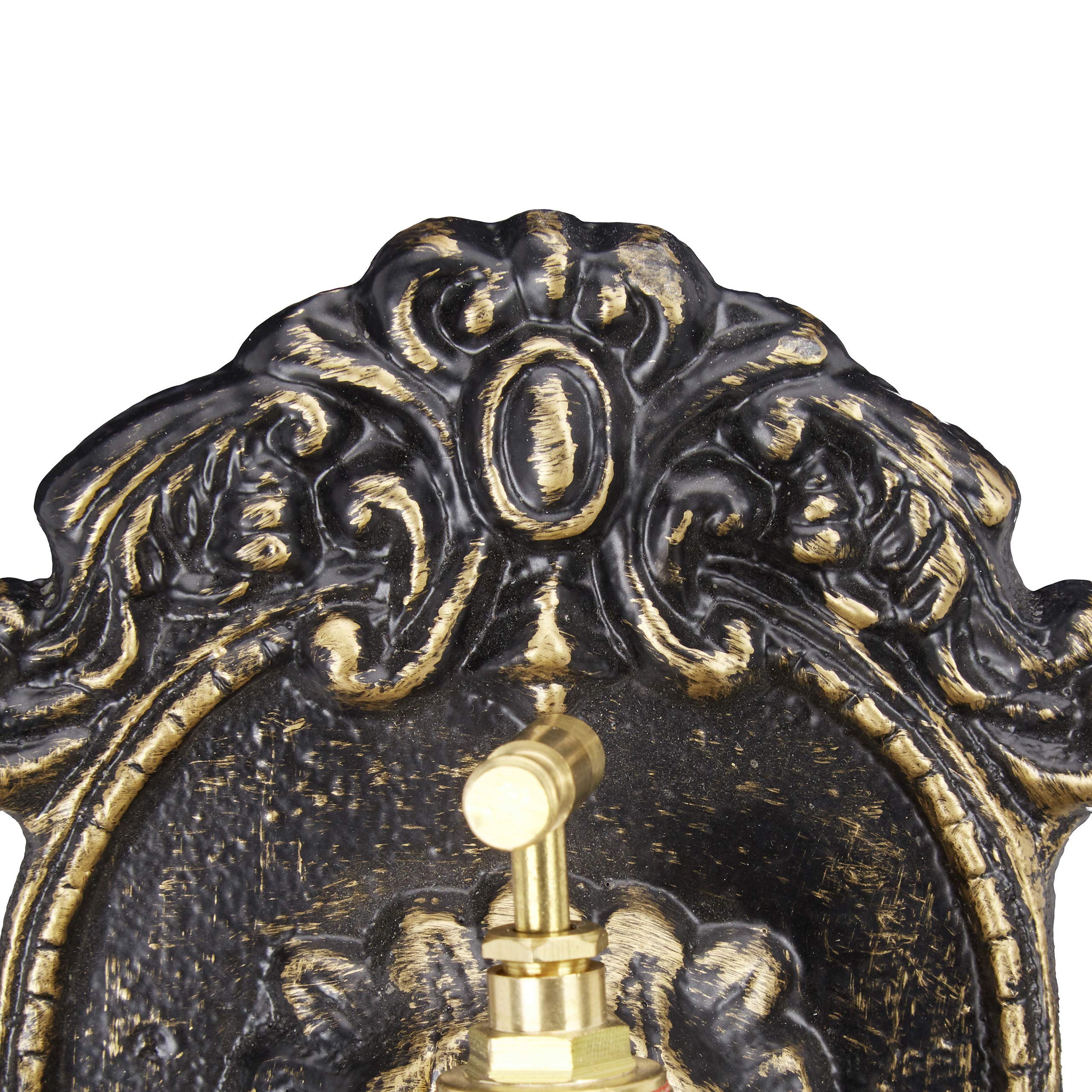 relaxdays-wandbrunnen-antik-aluguss-mit-wasserhahn-schwarz-40-x-24-5-x-13-cm image 7