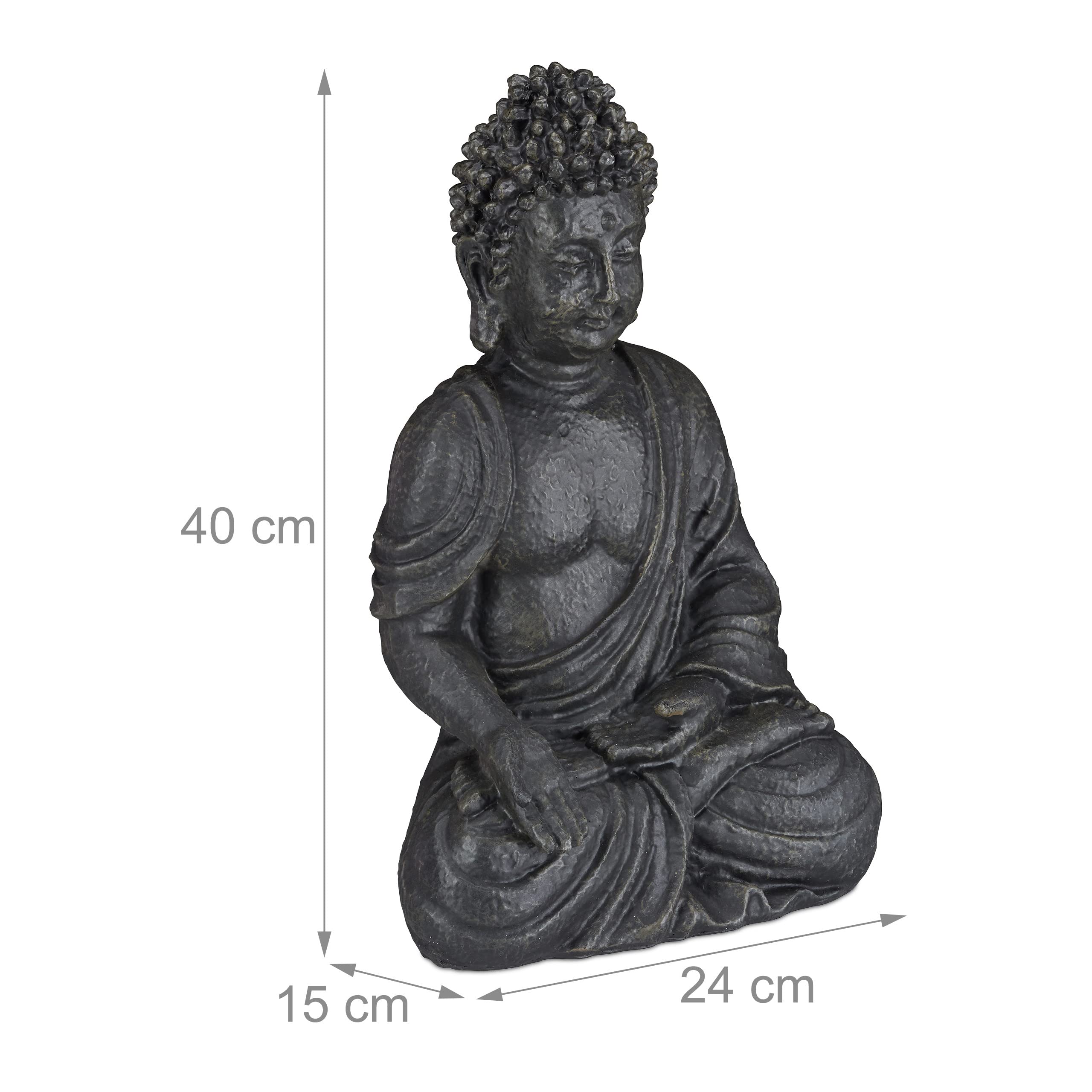 relaxdays-buddha-figur-sitzend-40-cm-feng-shui-garten-dekofigur-dunkelgrau image 4