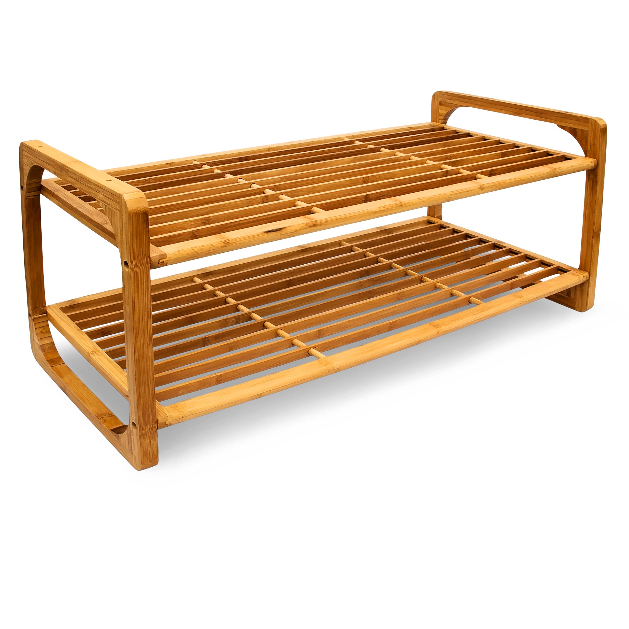 relaxdays-schuhregal-bambus-natur-stapelbares-regal-33x75x33-cm-f-r-6-paar-2-abl image 1