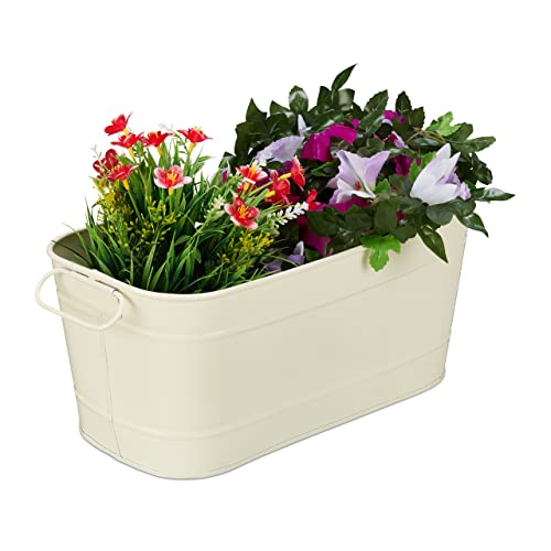 relaxdays-blumenkasten-metall-vintage-16x38x19-cm-pflanzwanne-creme image 8