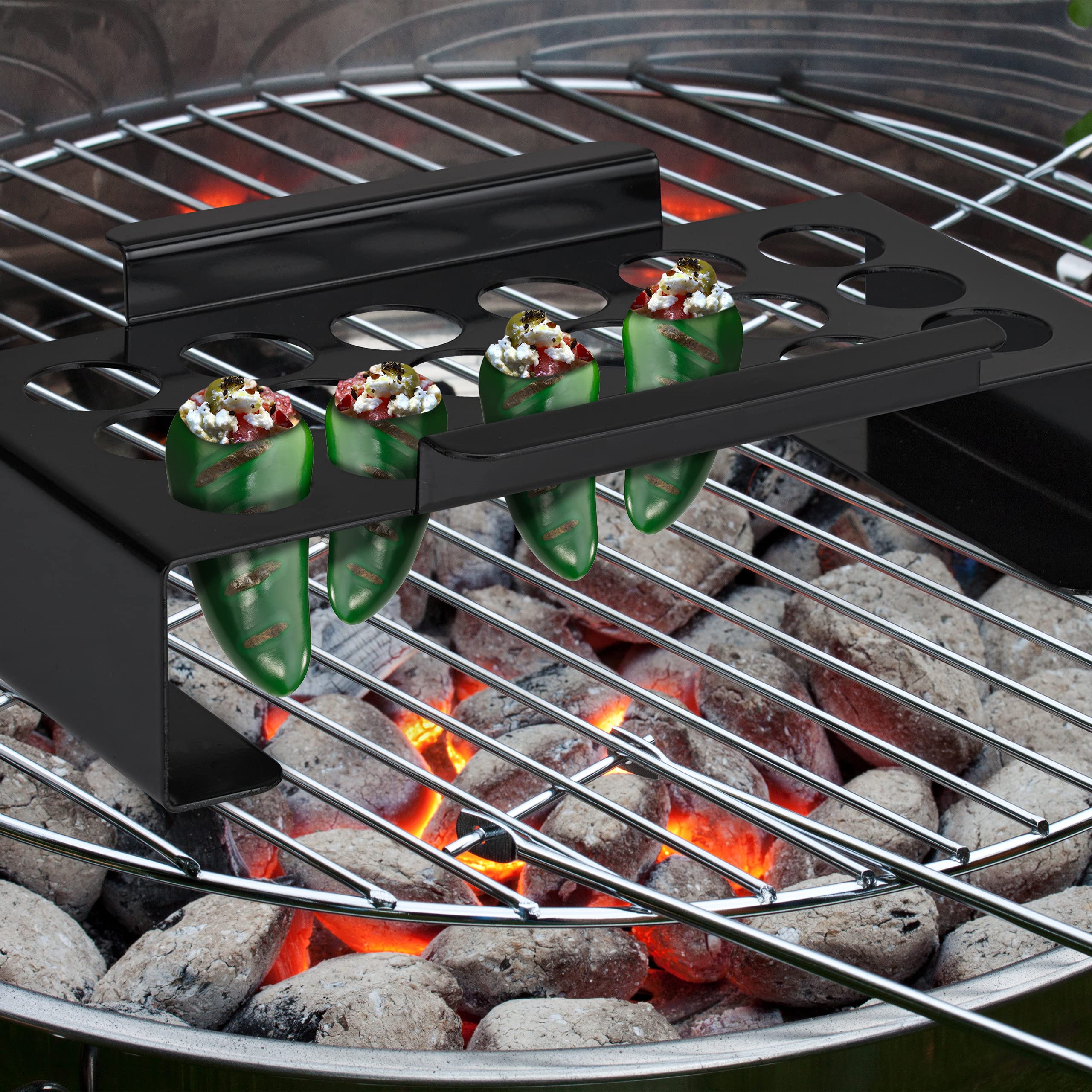 relaxdays-grillhalter-f-r-jalapenos-und-h-hnchenkeulen-18-l-cher-eisen-schwarz image 2