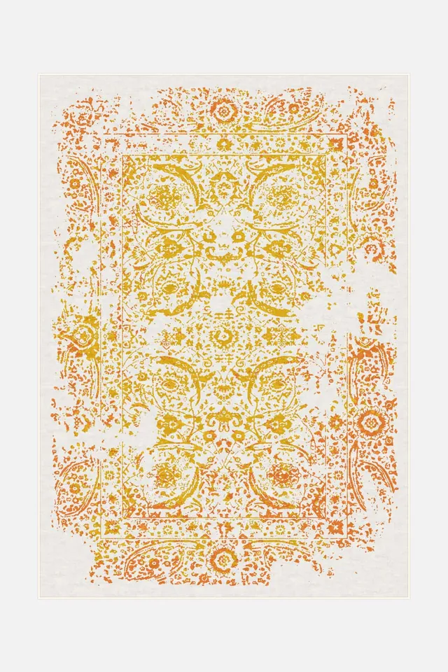 teppana-eva-sonne-teppich-waschbar-gelb-orange image 1
