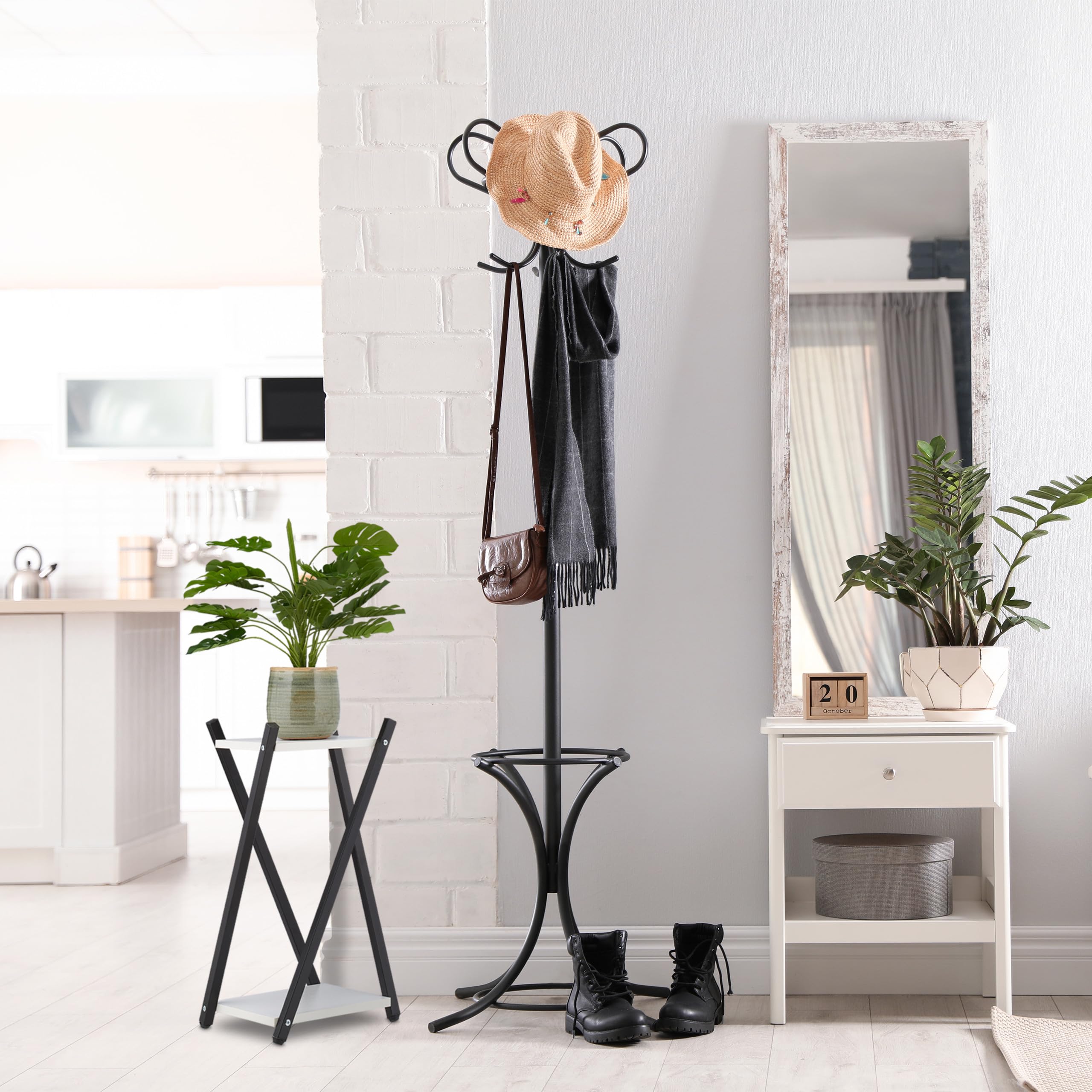 relaxdays-blumenst-nder-2-etagen-metall-mdf-schwarz-dunkelbraun-57-cm image 5