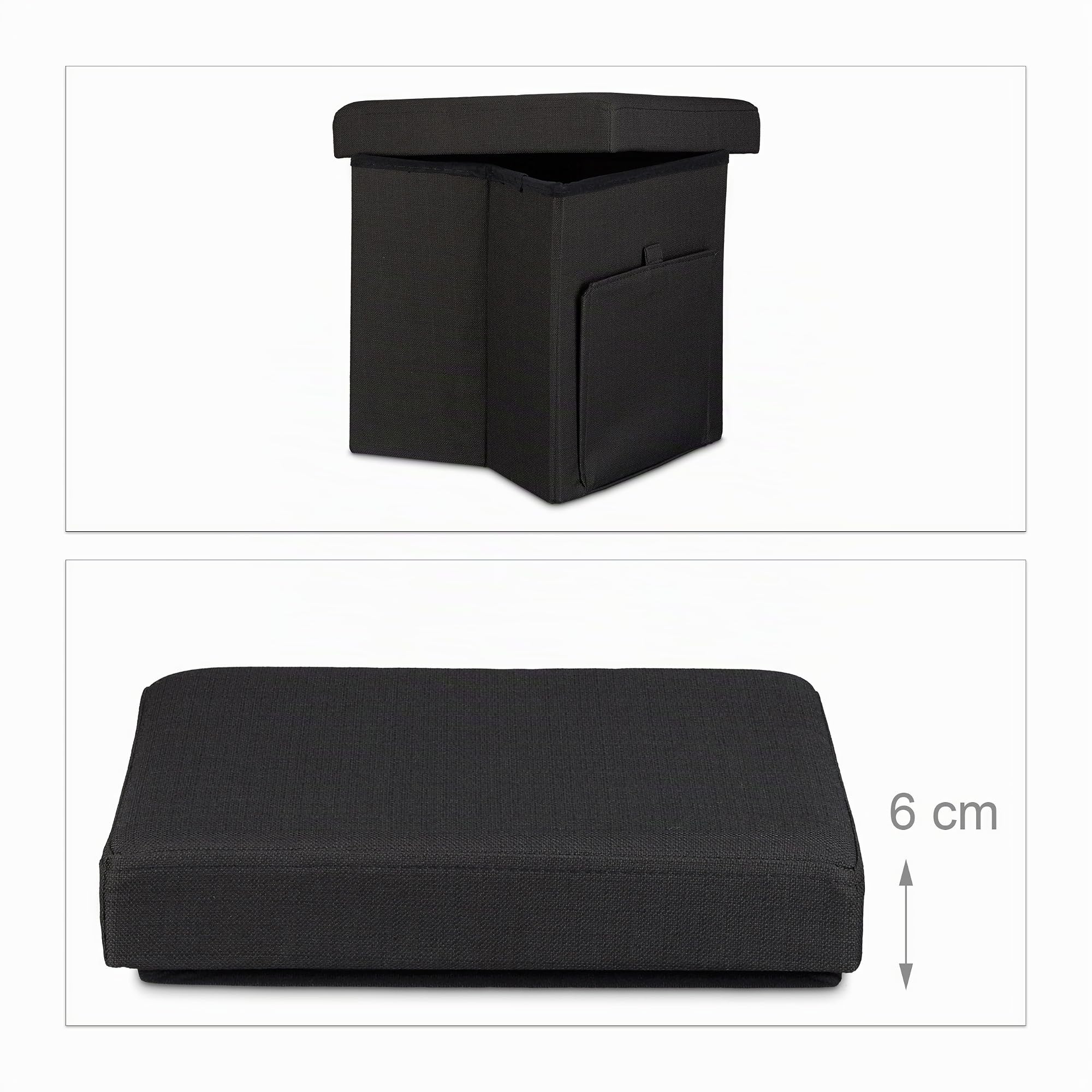 relaxdays-sitzhocker-faltbar-sitzbox-schwarz-38x38x38-cm image 3