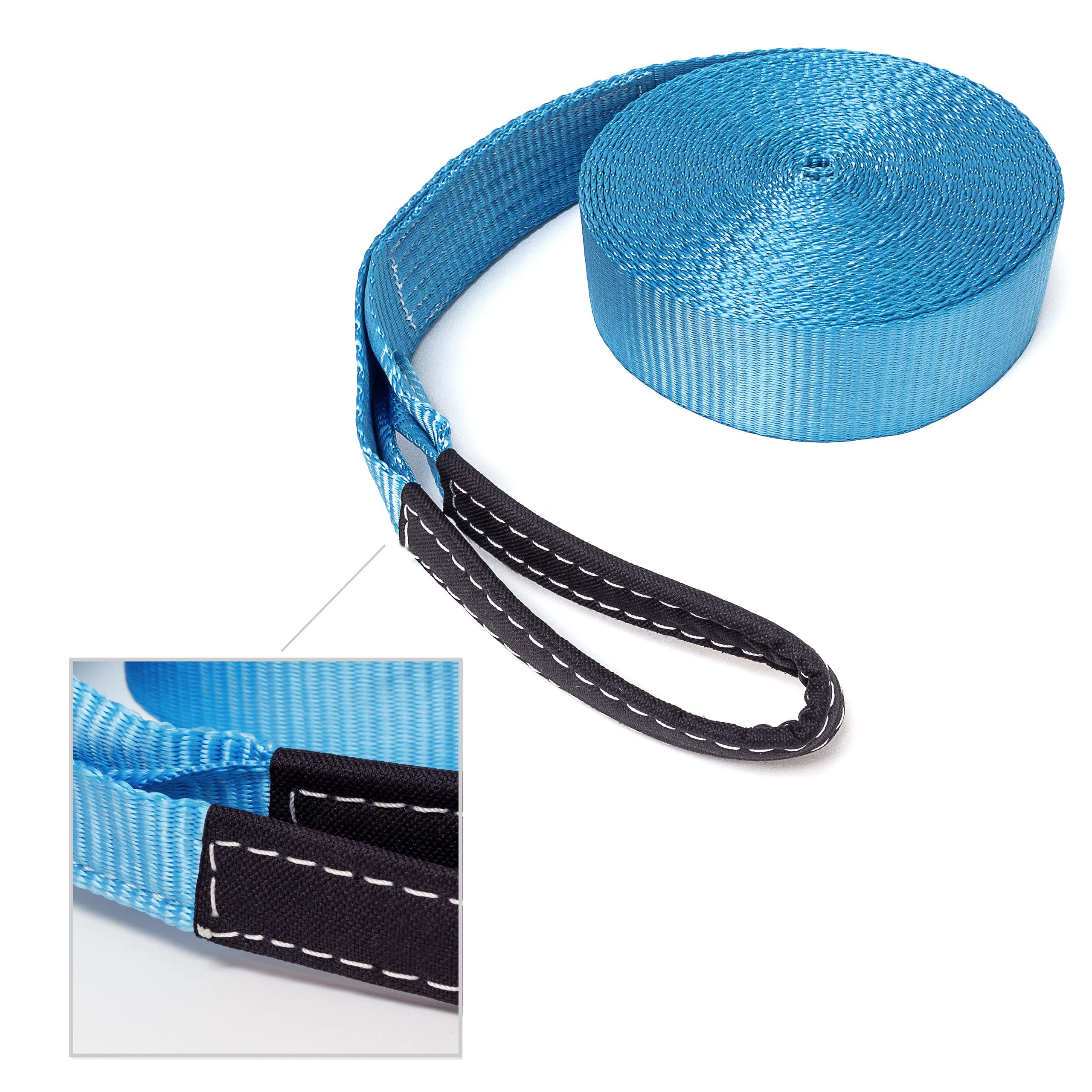 relaxdays-slackline-15-m-set-mit-ratsche-und-baumschutz-blau image 8