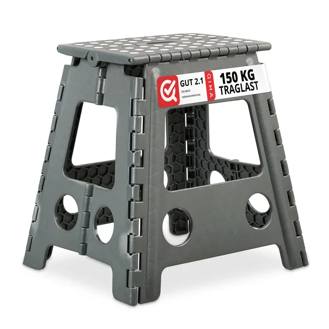relaxdays-klapphocker-faltbar-kunststoff-39-x-39-x-32-cm-bis-150-kg-hellgrau image 1