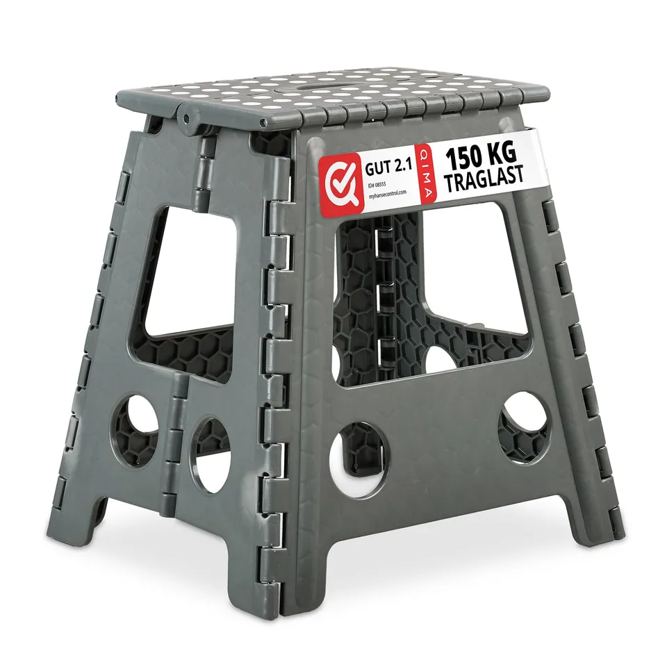 relaxdays-klapphocker-faltbar-kunststoff-39-x-39-x-32-cm-bis-150-kg-hellgrau image 1