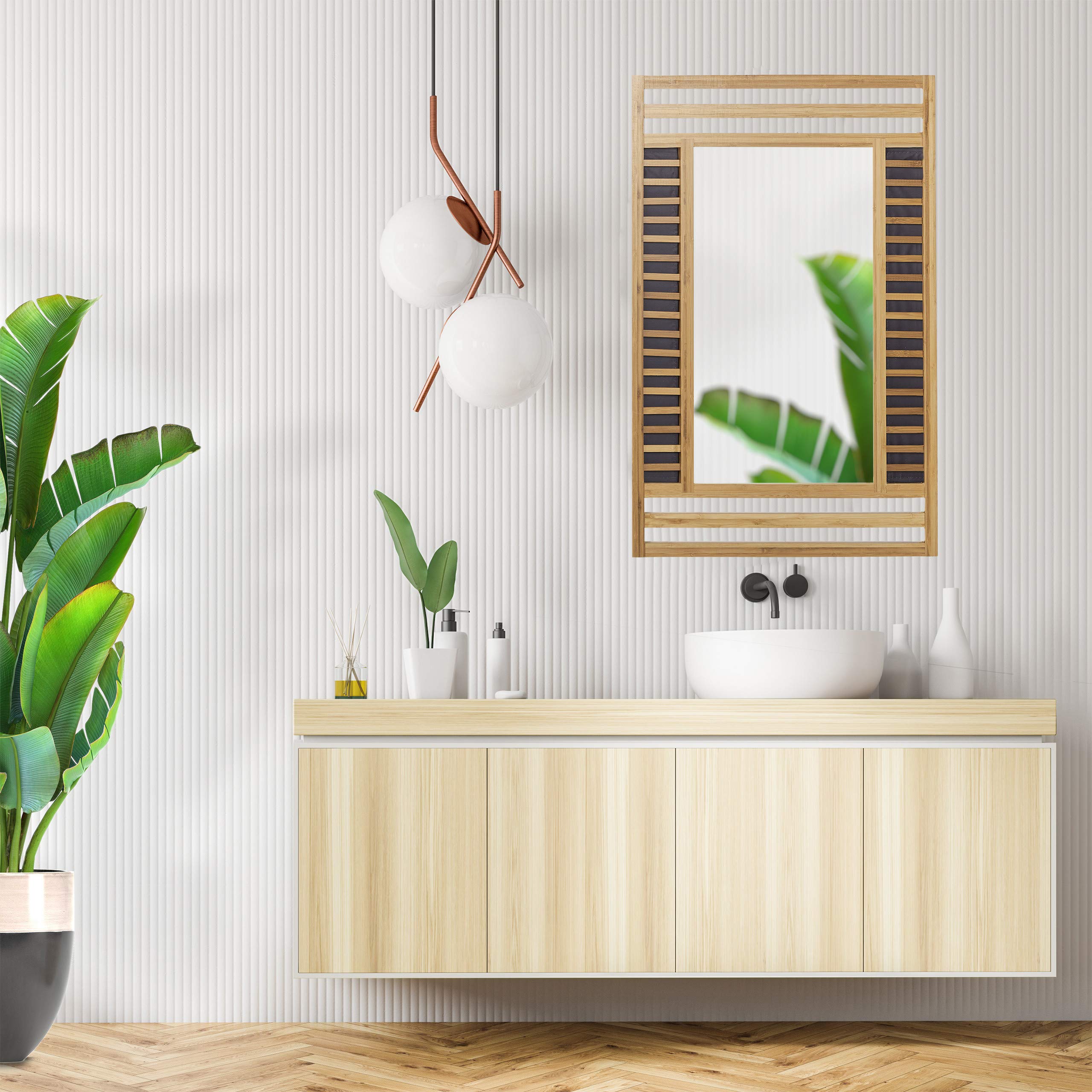 relaxdays-bambus-spiegel-70x50x2-cm-natur-wandspiegel-hochformat image 5