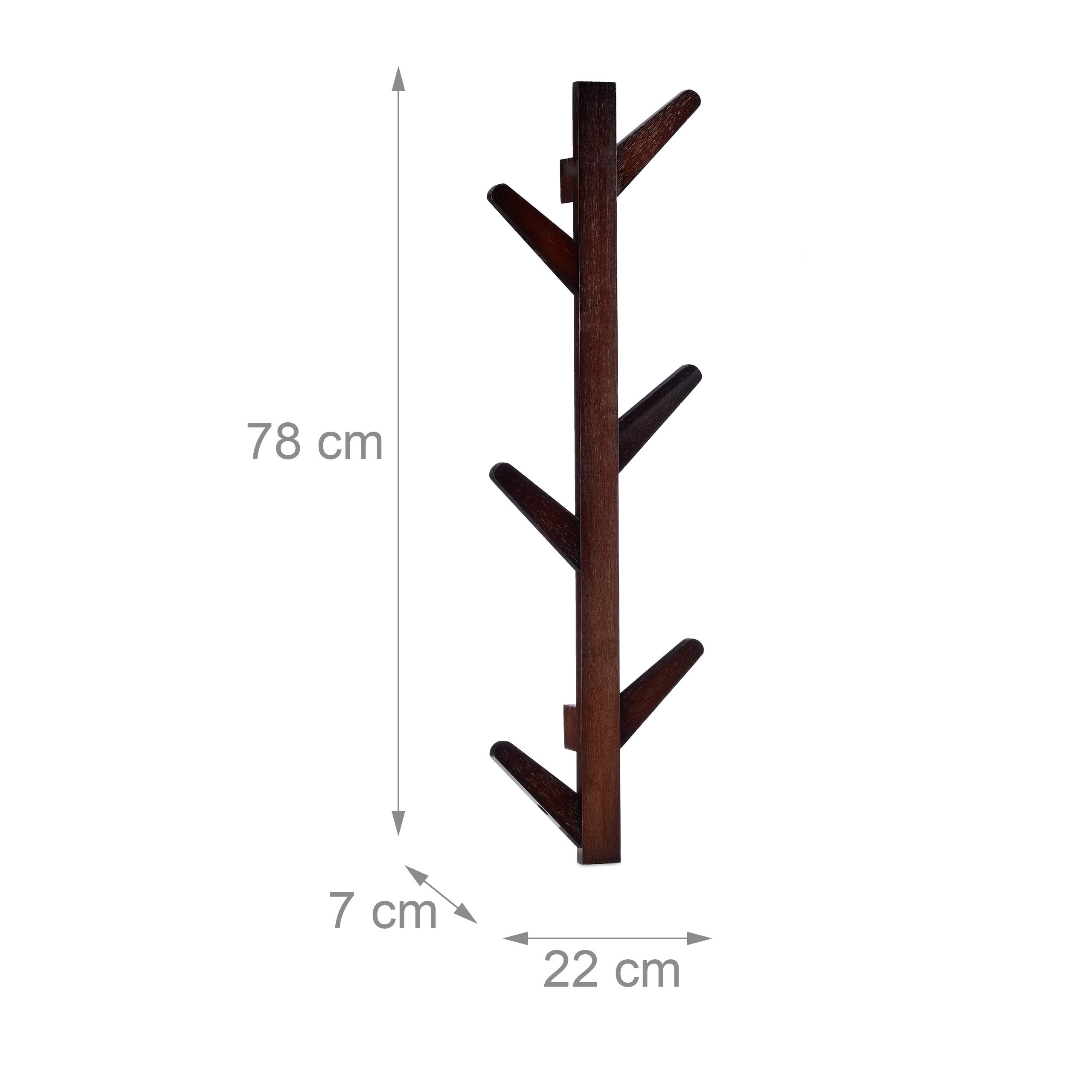 relaxdays-wandgarderobe-aus-bambus-mit-6-haken-78-x-22-x-7-cm-schokobraun image 4