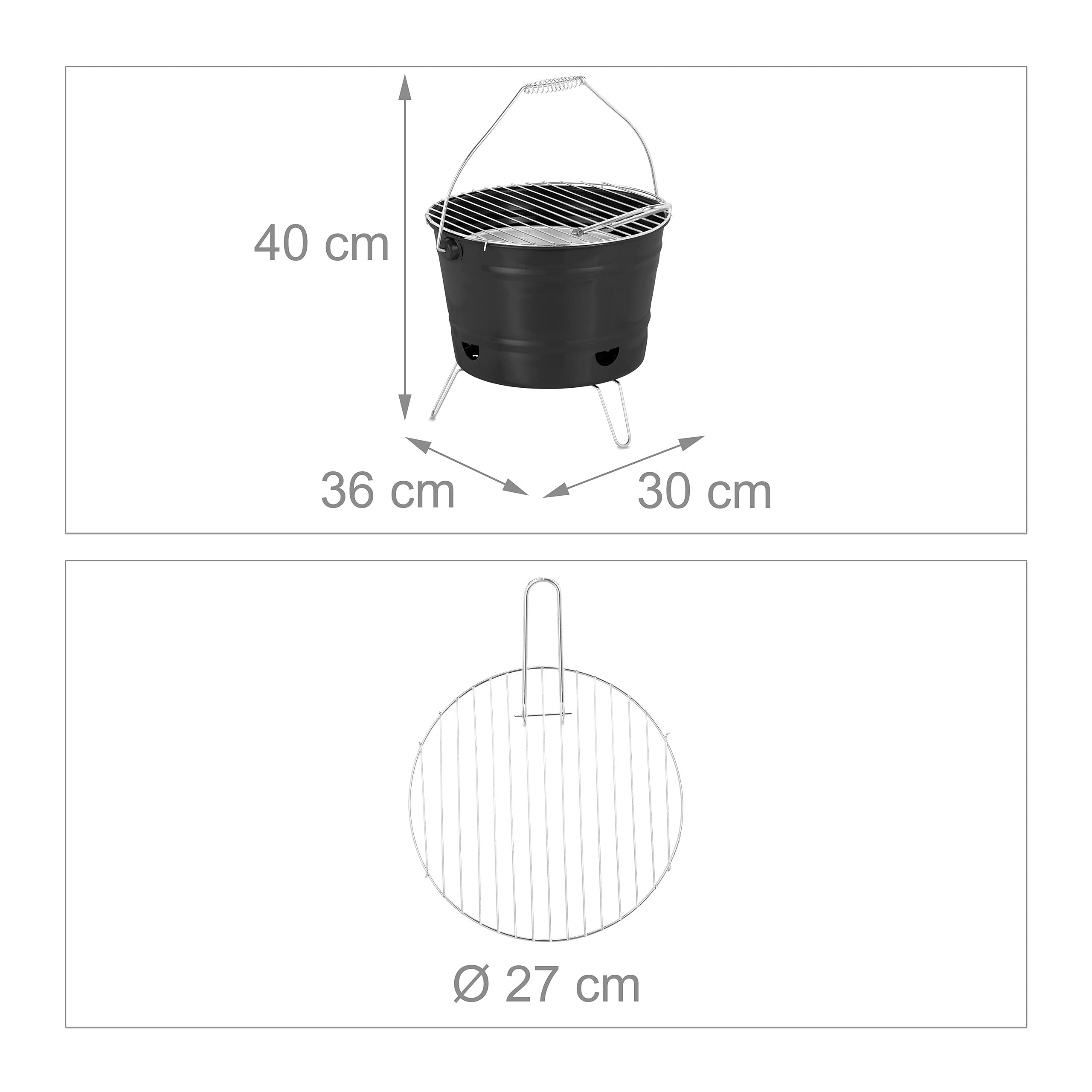 relaxdays-mini-grill-eimergrill-rund-27-cm-schwarz-mobil-f-r-balkon-camping image 4
