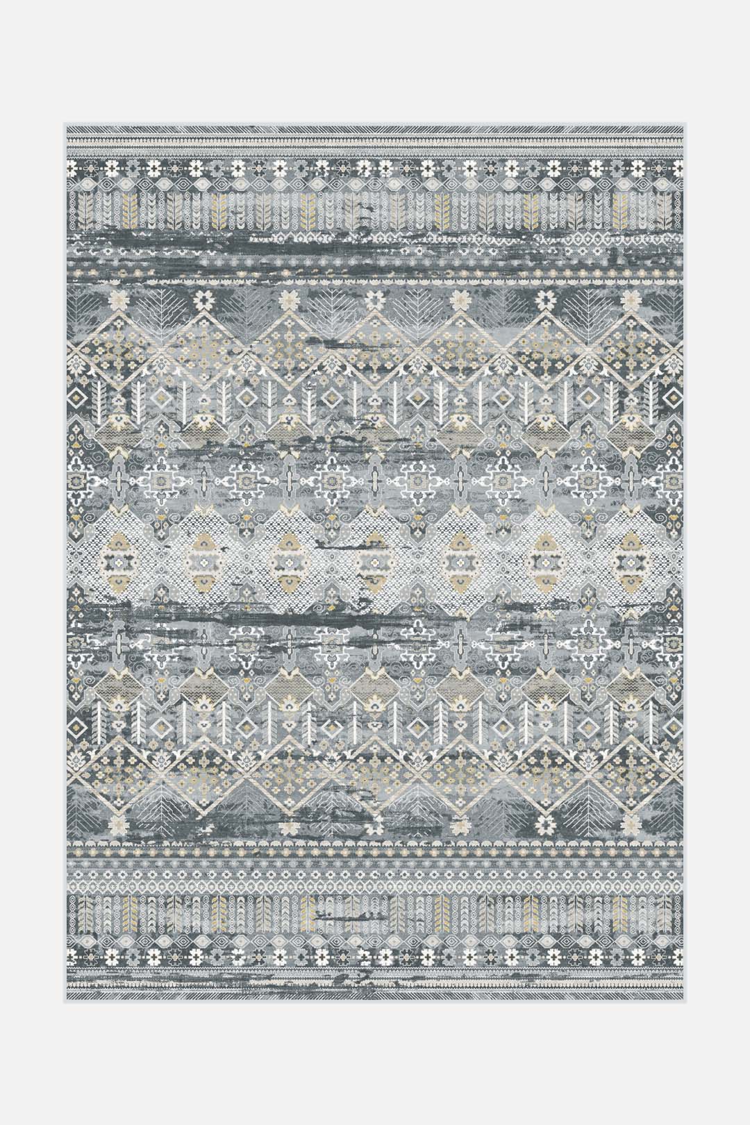 teppana-nele-gelb-teppich-waschbar-marokkanisch-indoor image 1