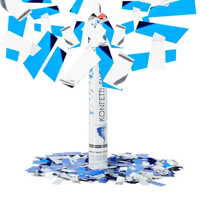 relaxdays-party-popper-40-cm-blau-silber-konfetti-6-8-m image 1