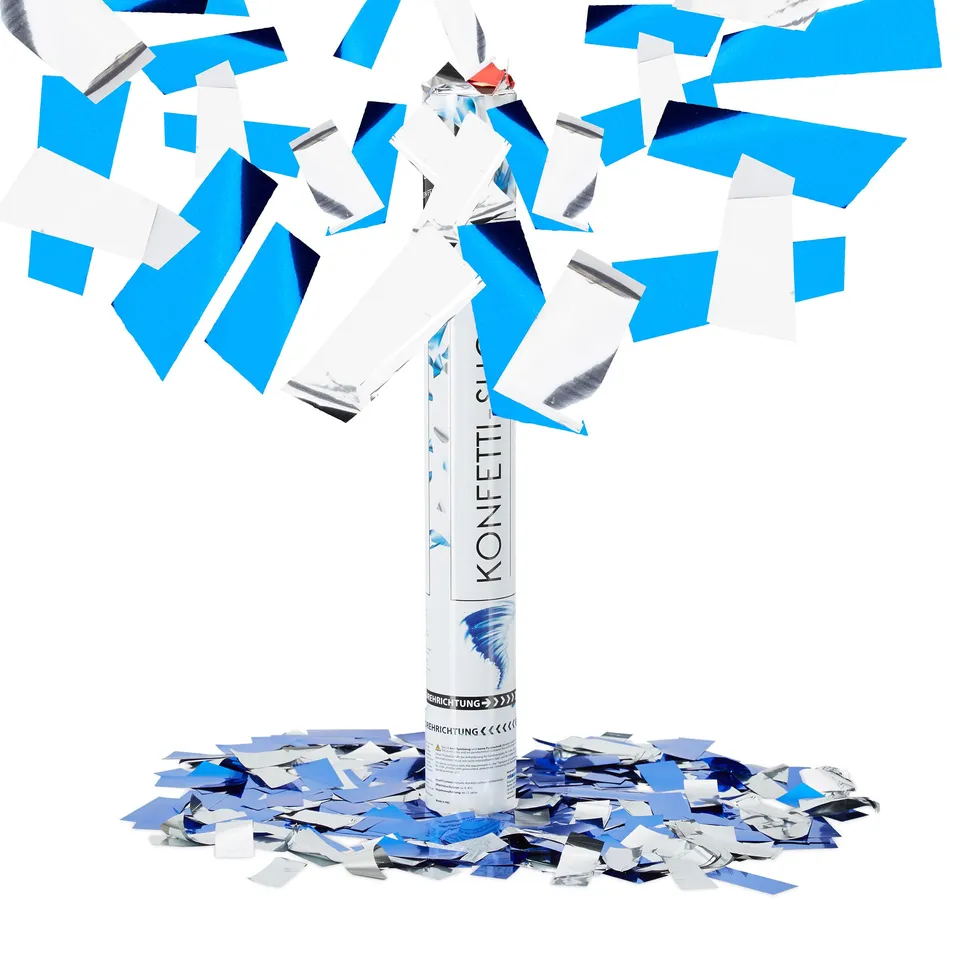relaxdays-party-popper-40-cm-blau-silber-konfetti-6-8-m image 1